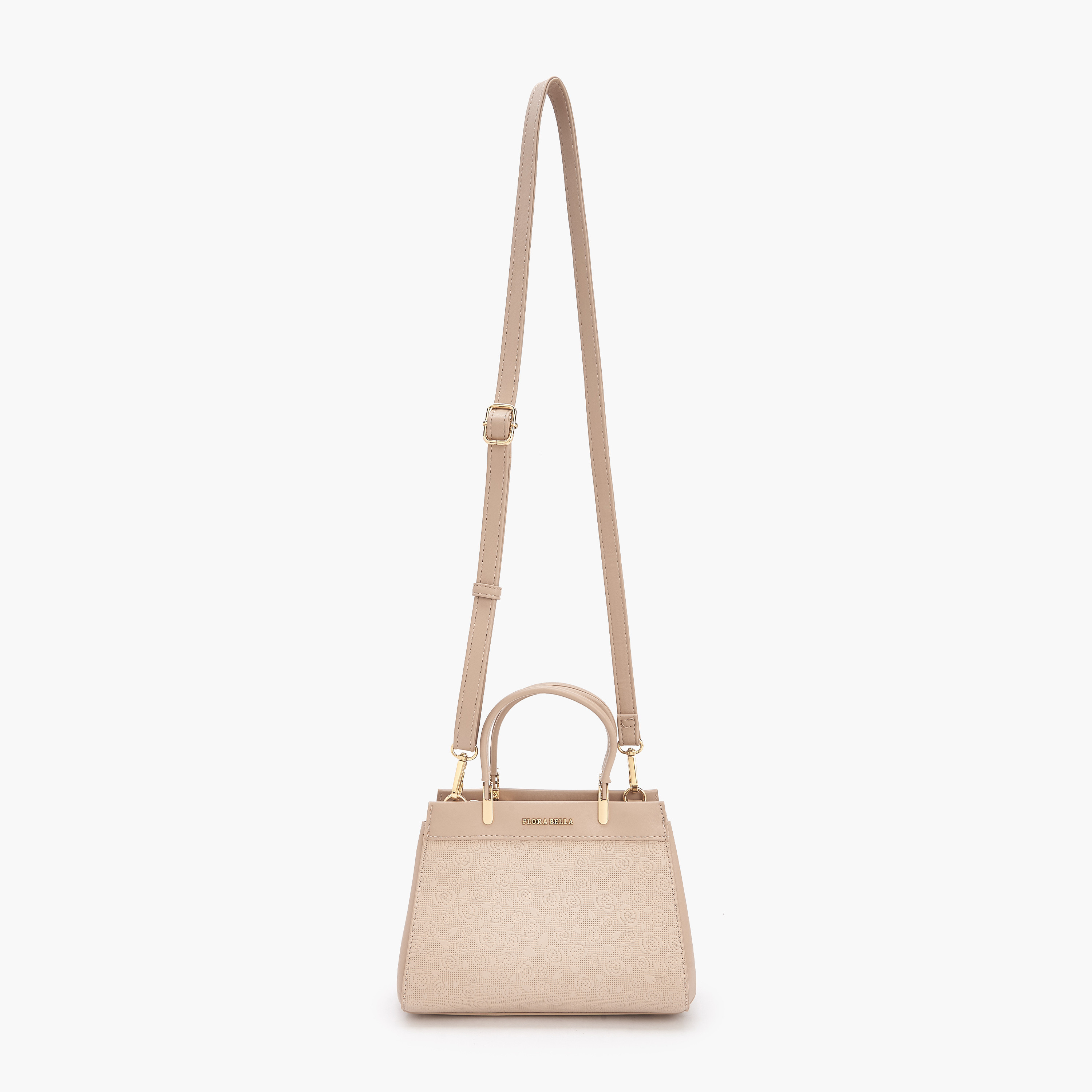 شنطة توتي بنقوش شعار وحزام قابل للفصل من فلورا بيلا-women-bagsandwallets-handbags-image-3