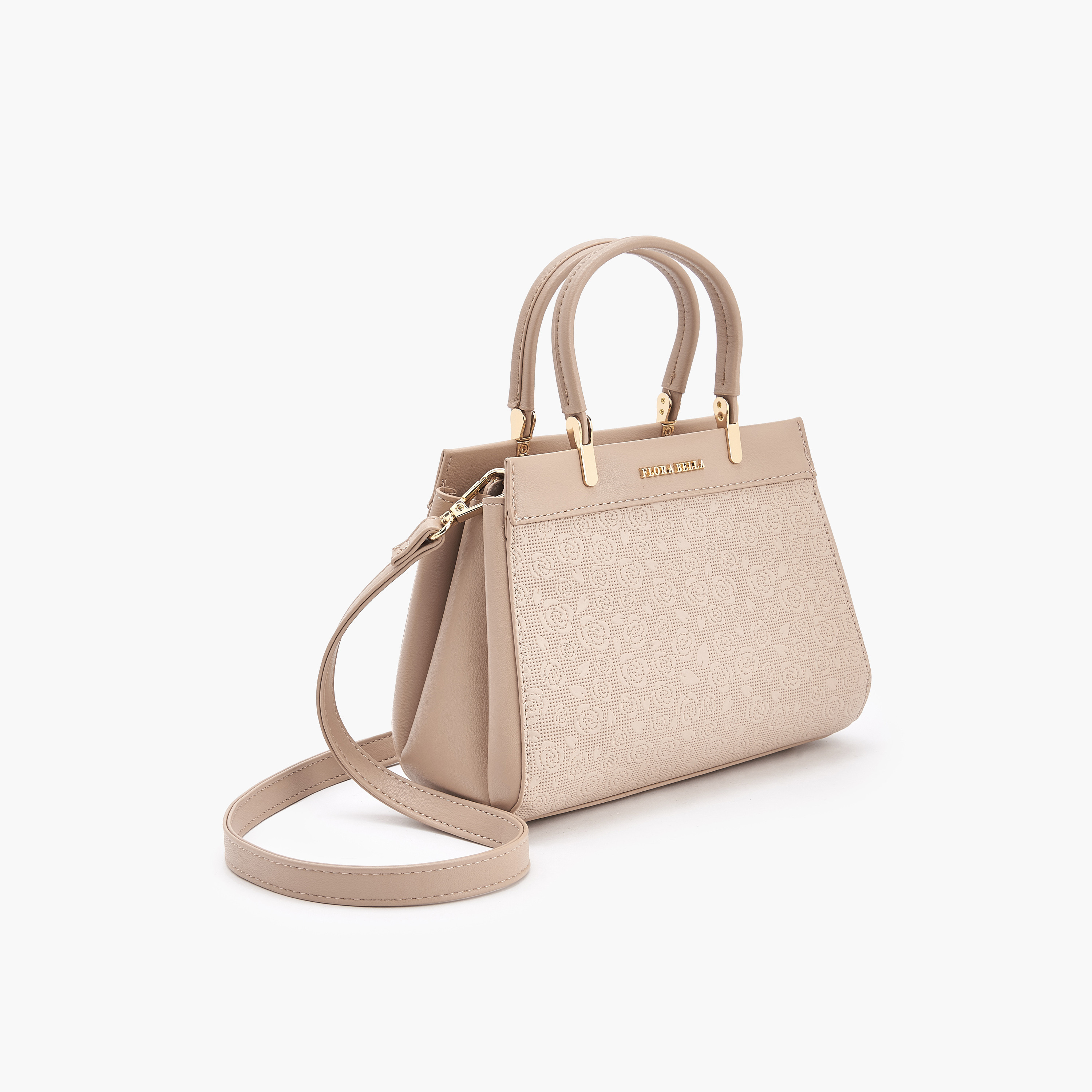 شنطة توتي بنقوش شعار وحزام قابل للفصل من فلورا بيلا-women-bagsandwallets-handbags-image-4