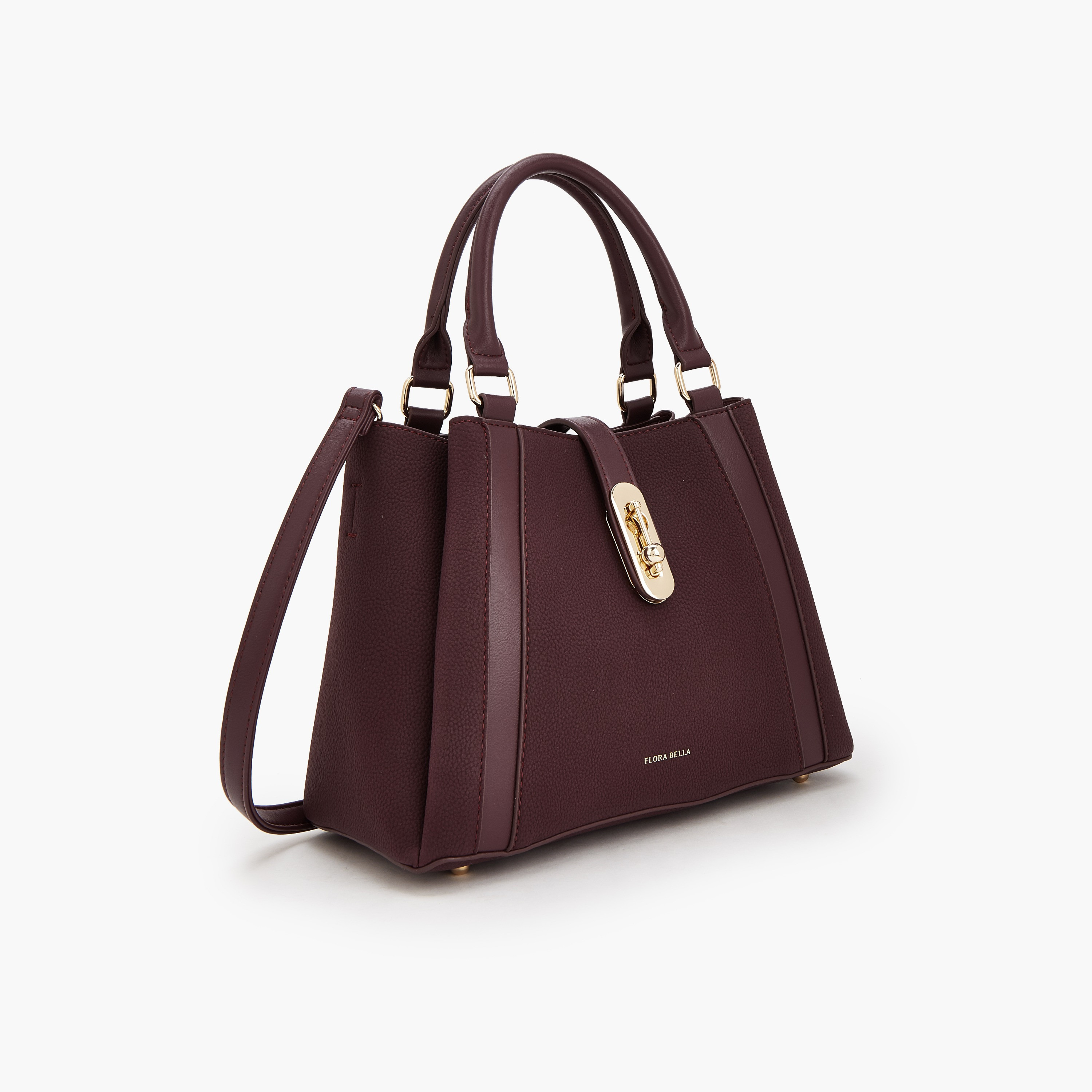 Flora Bella by Shoexpress Solid Tote Bag with Adjustable Strap-women-bagsandwallets-handbags-image-2