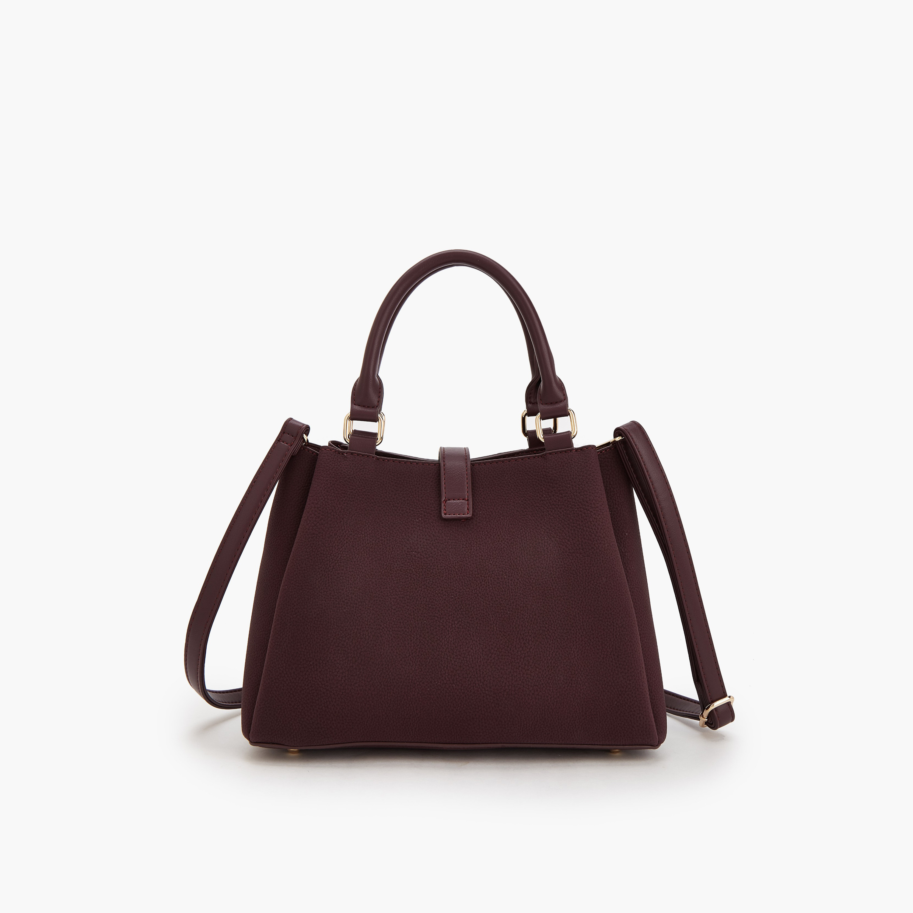 Flora Bella by Shoexpress Solid Tote Bag with Adjustable Strap-women-bagsandwallets-handbags-image-4