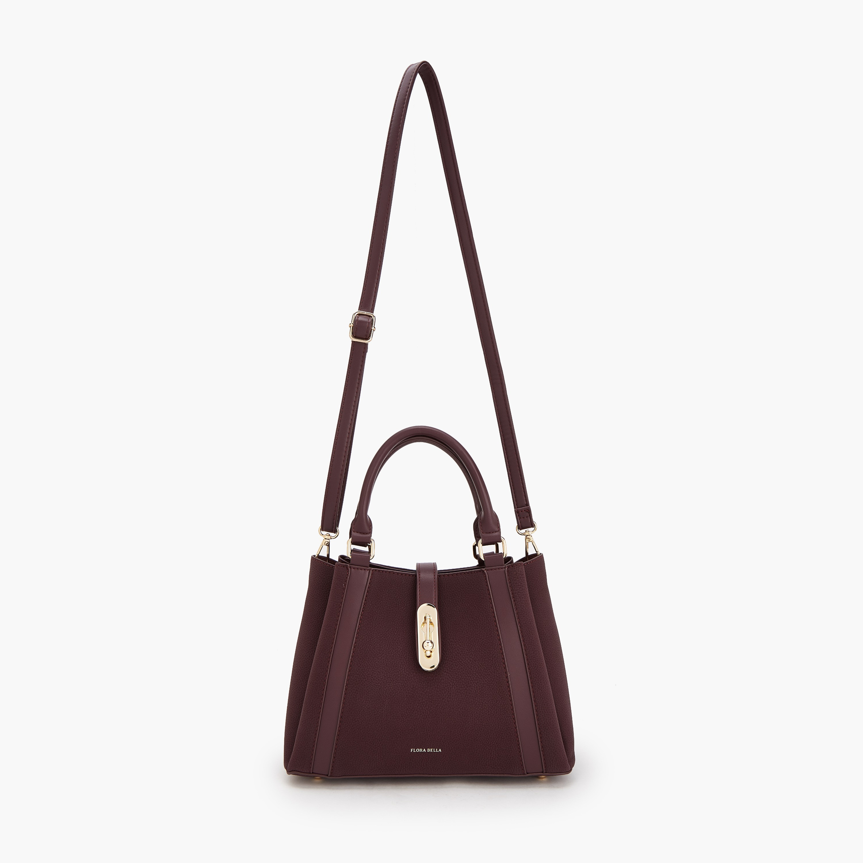 Flora Bella by Shoexpress Solid Tote Bag with Adjustable Strap-women-bagsandwallets-handbags-image-5