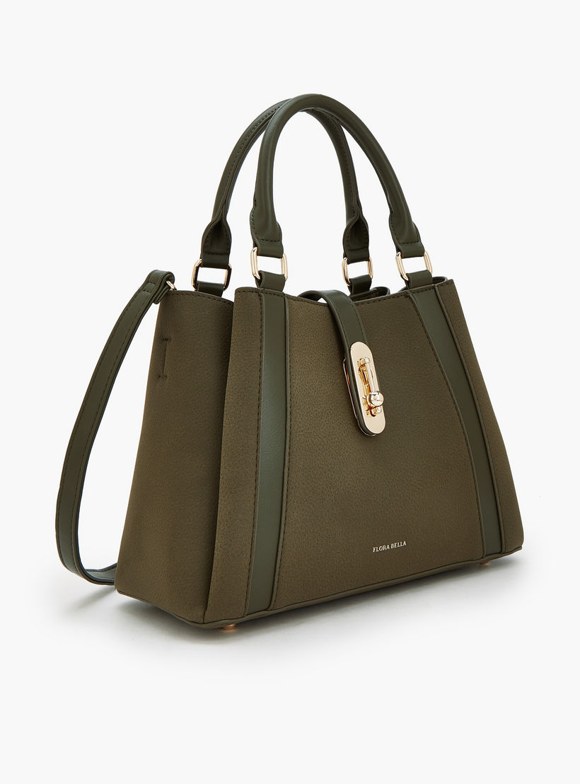 Flora Bella by Shoexpress Solid Tote Bag with Adjustable Strap-women-bagsandwallets-handbags-image-2