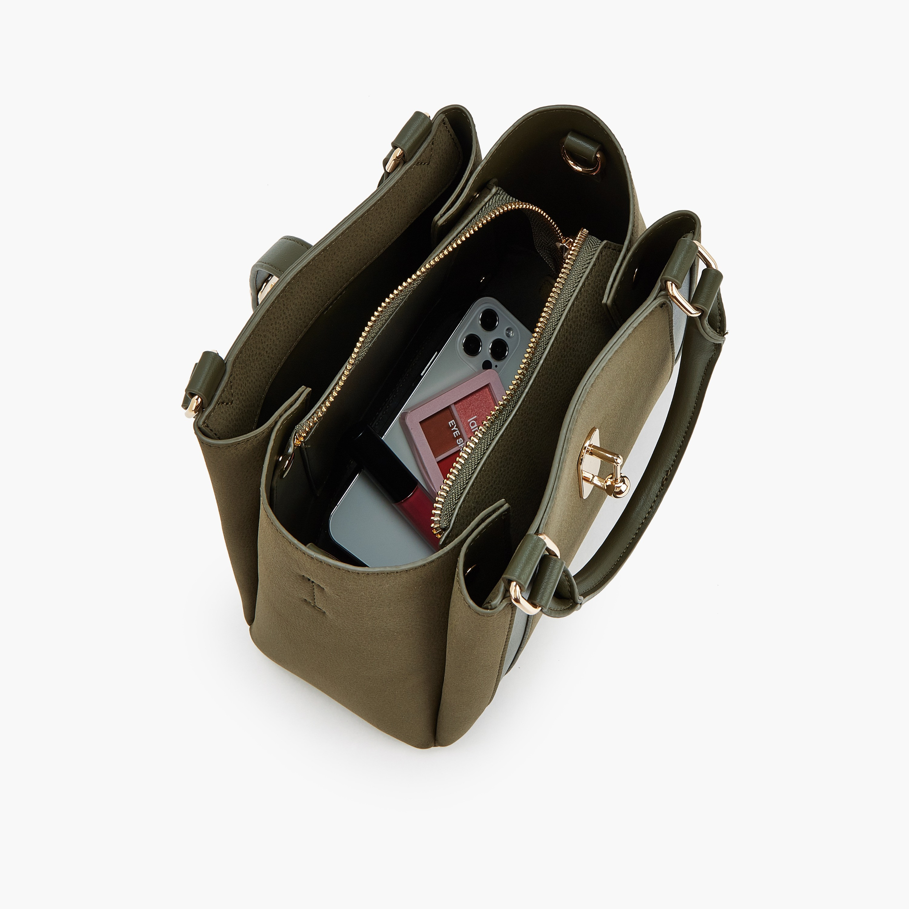 Flora Bella by Shoexpress Solid Tote Bag with Adjustable Strap-women-bagsandwallets-handbags-image-7