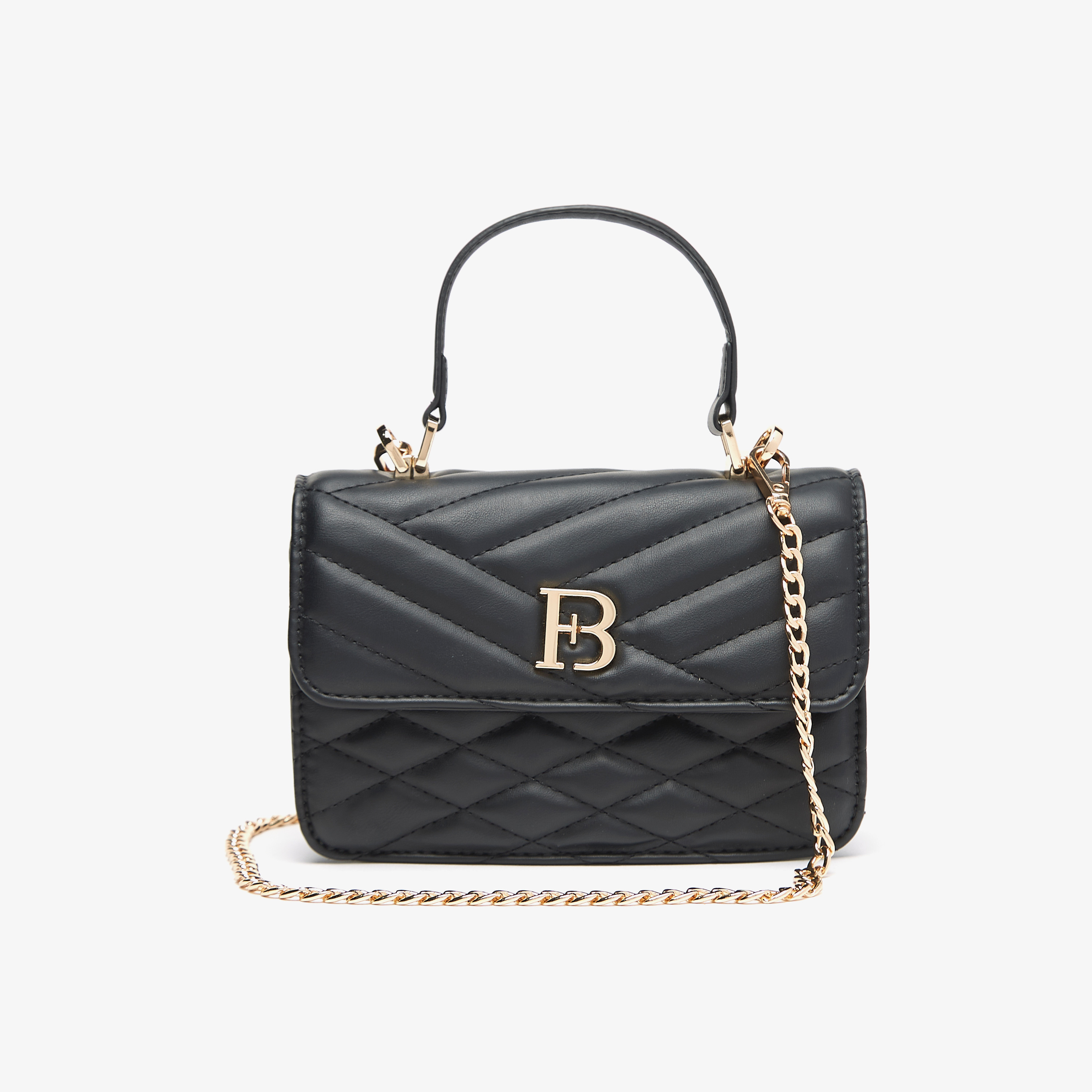 Flora Bella Quilted Satchel Bag with Grab Handle and Chain Strap-women-bagsandwallets-handbags-image-10