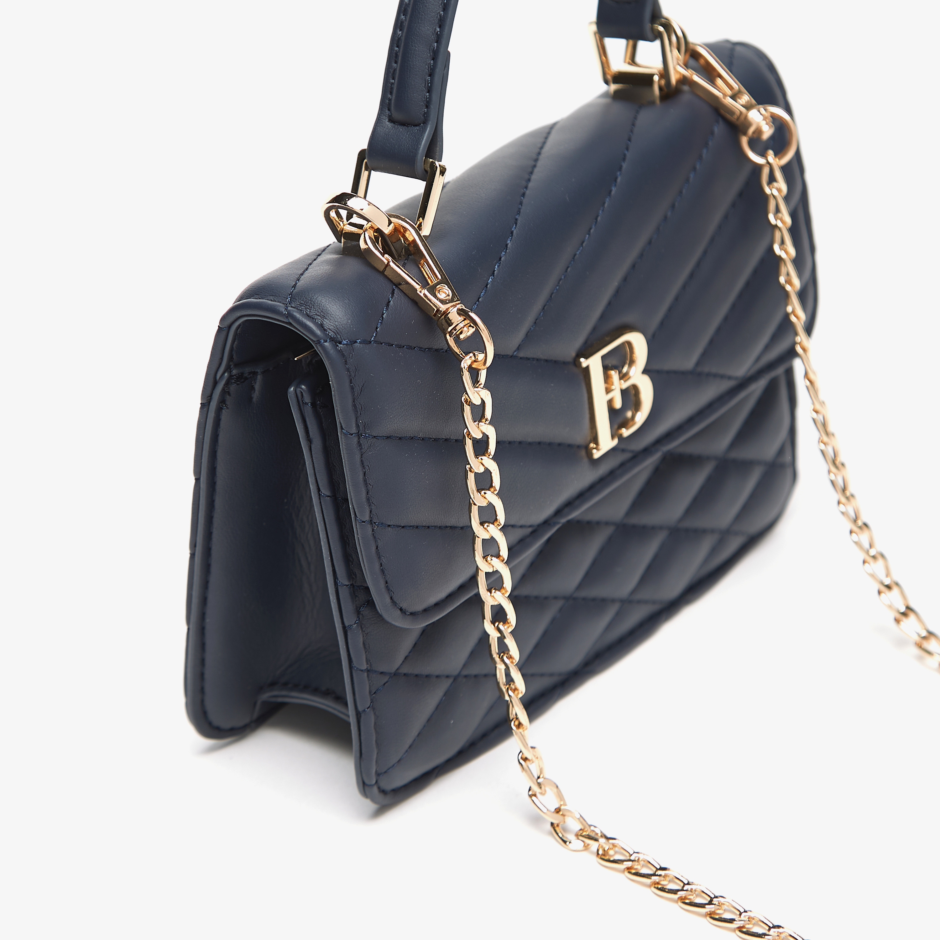 Flora Bella Quilted Satchel Bag with Grab Handle and Chain Strap-women-bagsandwallets-handbags-image-8