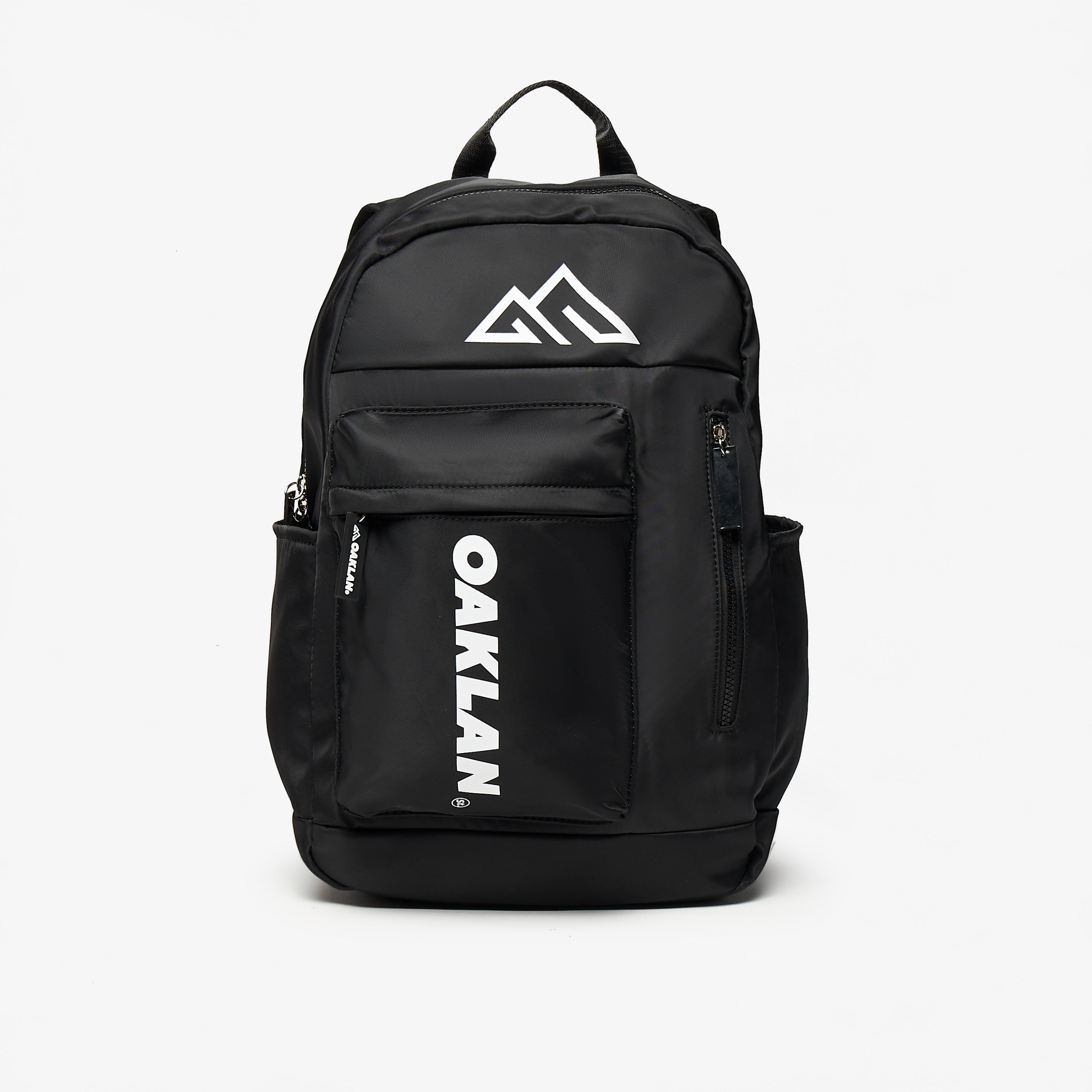 Oaklan by Shoexpress Logo Print Backpack with Adjustable Straps - 42x30x16 cm