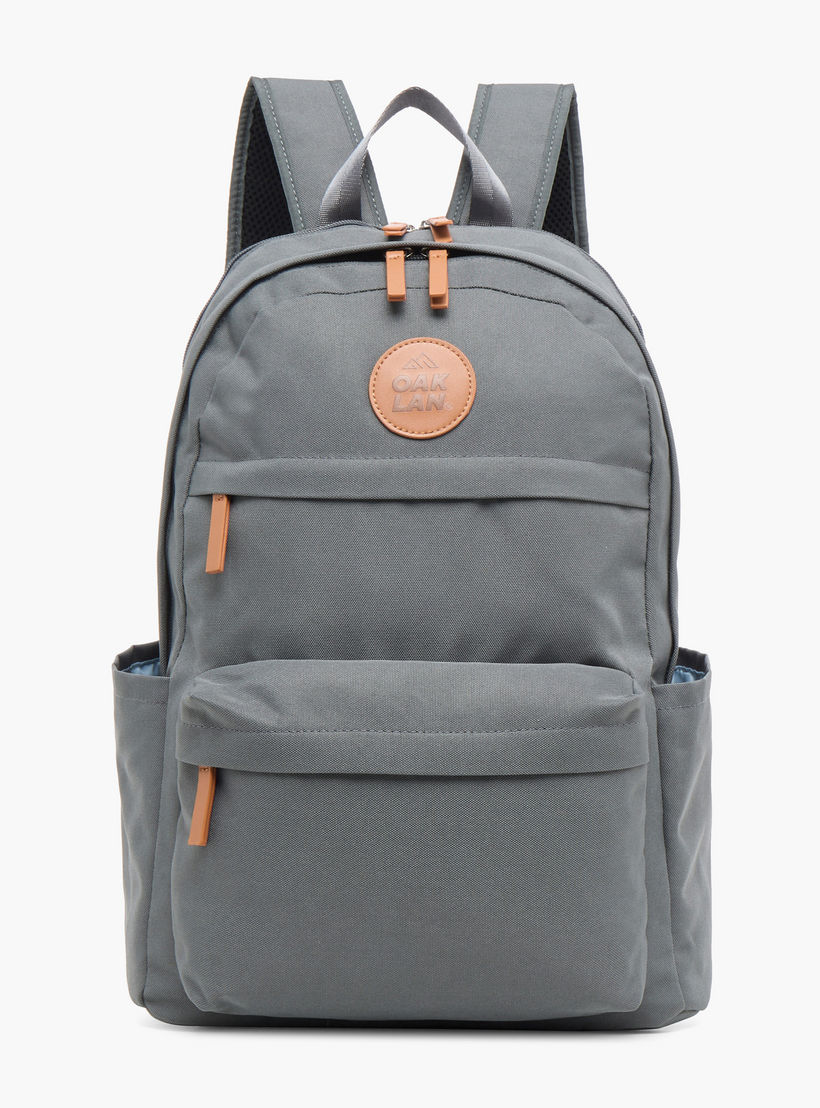 شنطة ظهر مدرسية سادة بأحزمة قابلة للتعديل من أوكلان من شو إكسبريس - 40×30×15 سم-boys-accessories-bagsandbackpacks-image-1