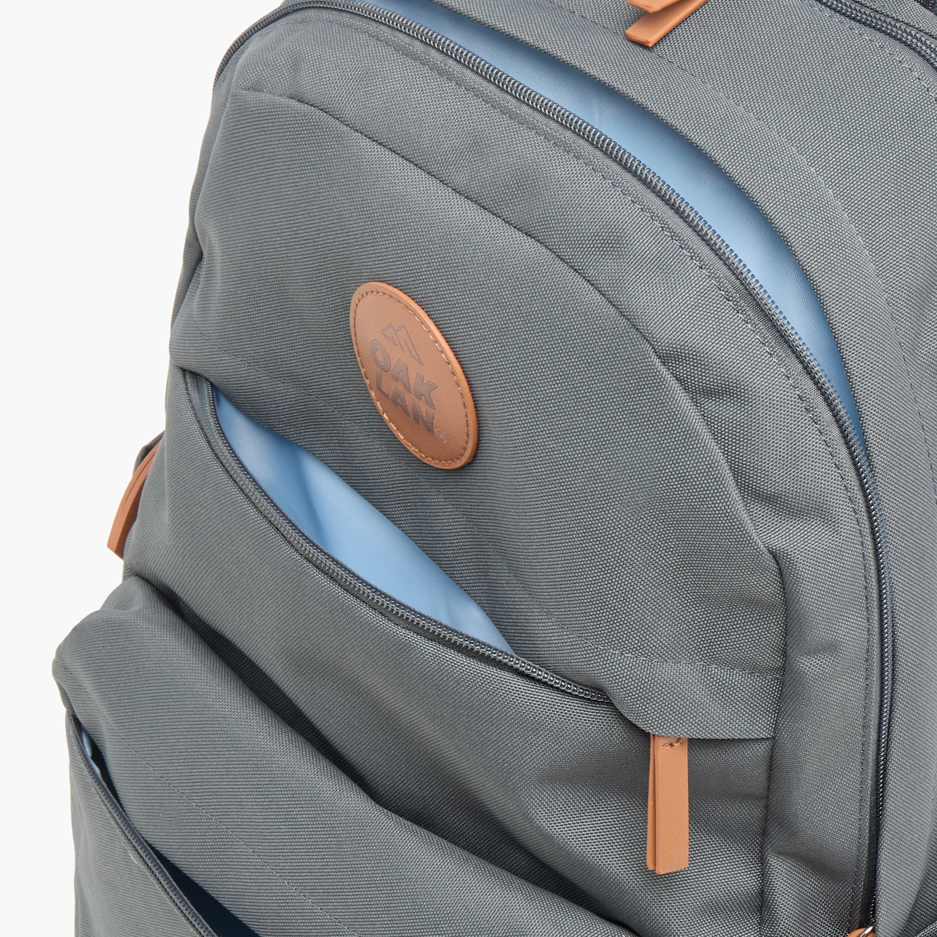 شنطة ظهر مدرسية سادة بأحزمة قابلة للتعديل من أوكلان من شو إكسبريس - 40×30×15 سم-boys-accessories-bagsandbackpacks-image-6