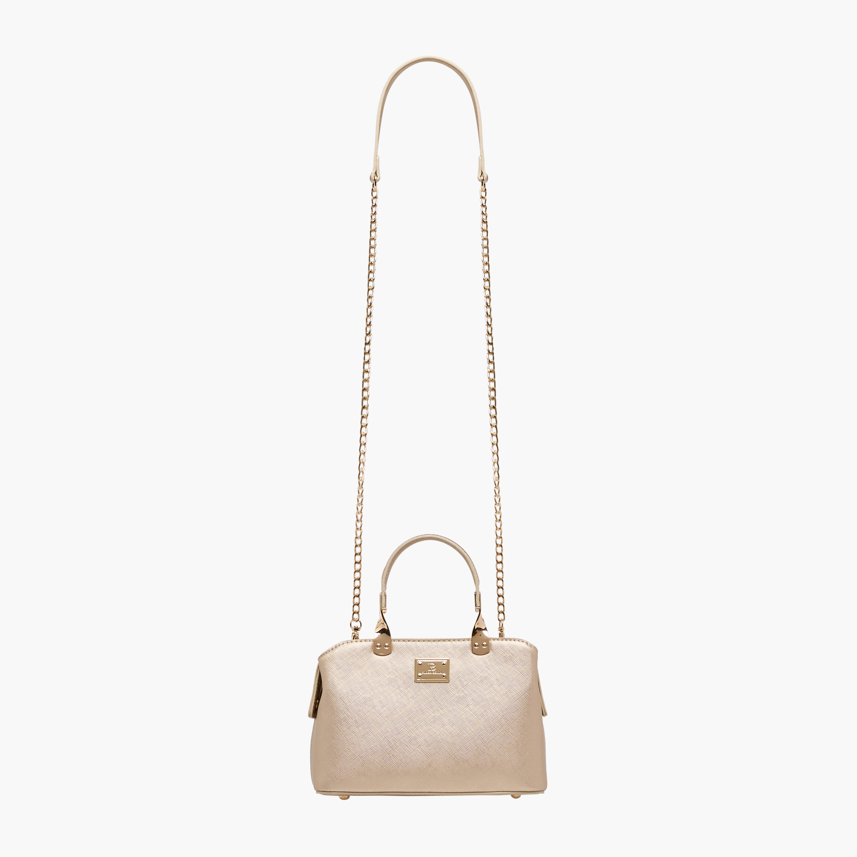 Flora Bella Textured Tote Bag with Detachable Chain Strap and Zip Closure-women-bagsandwallets-handbags-image-3