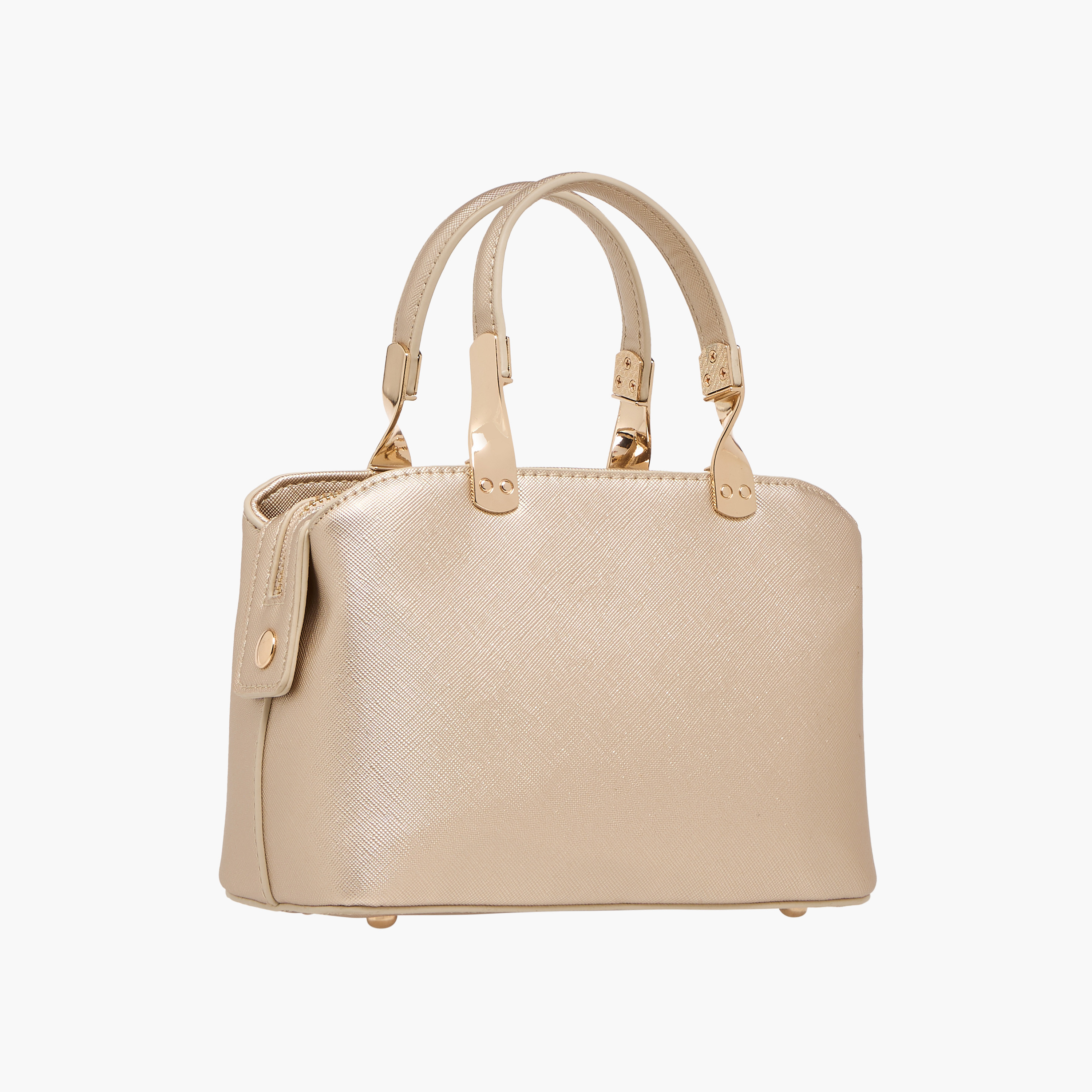 Flora Bella Textured Tote Bag with Detachable Chain Strap and Zip Closure-women-bagsandwallets-handbags-image-4