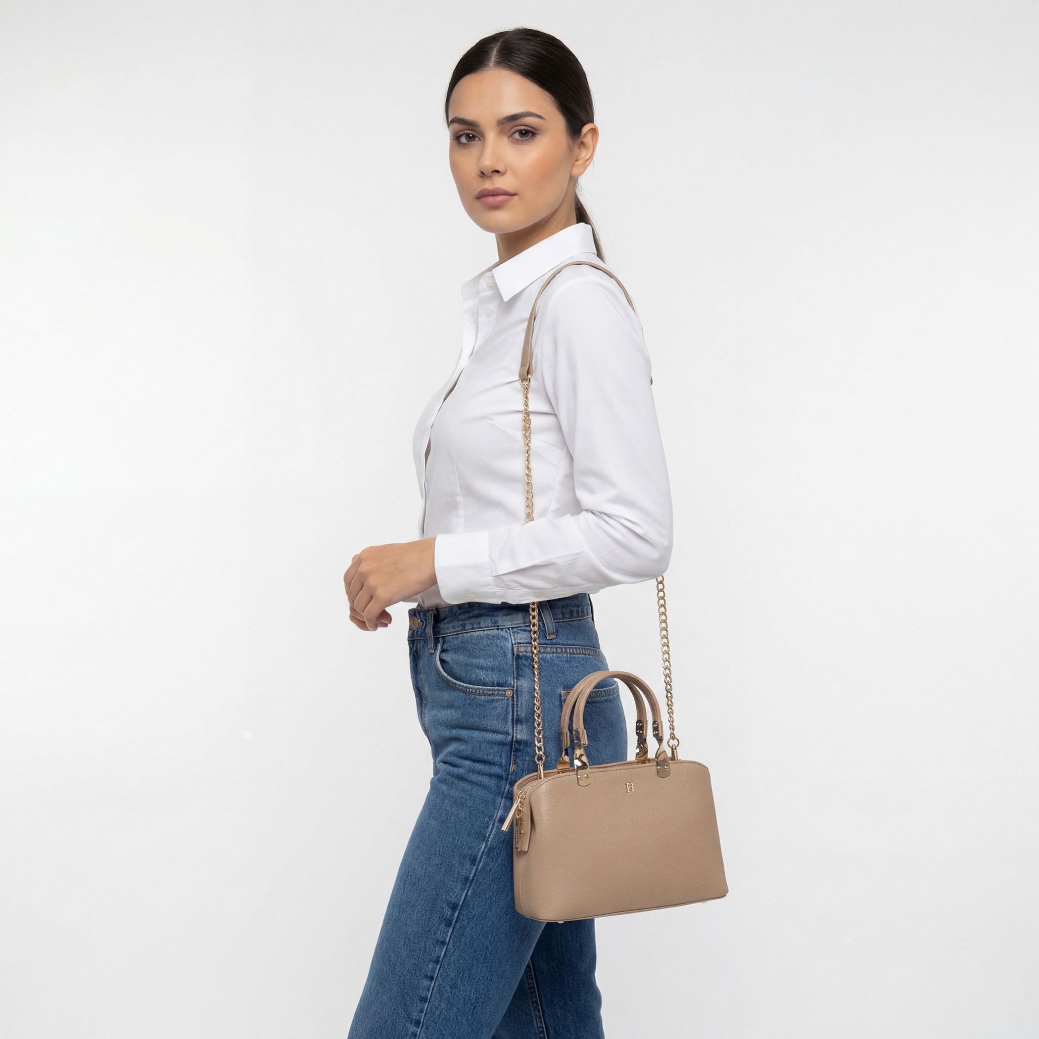 Flora Bella Logo Embossed Crossbody Bag with Chain Strap-women-bagsandwallets-handbags-image-2