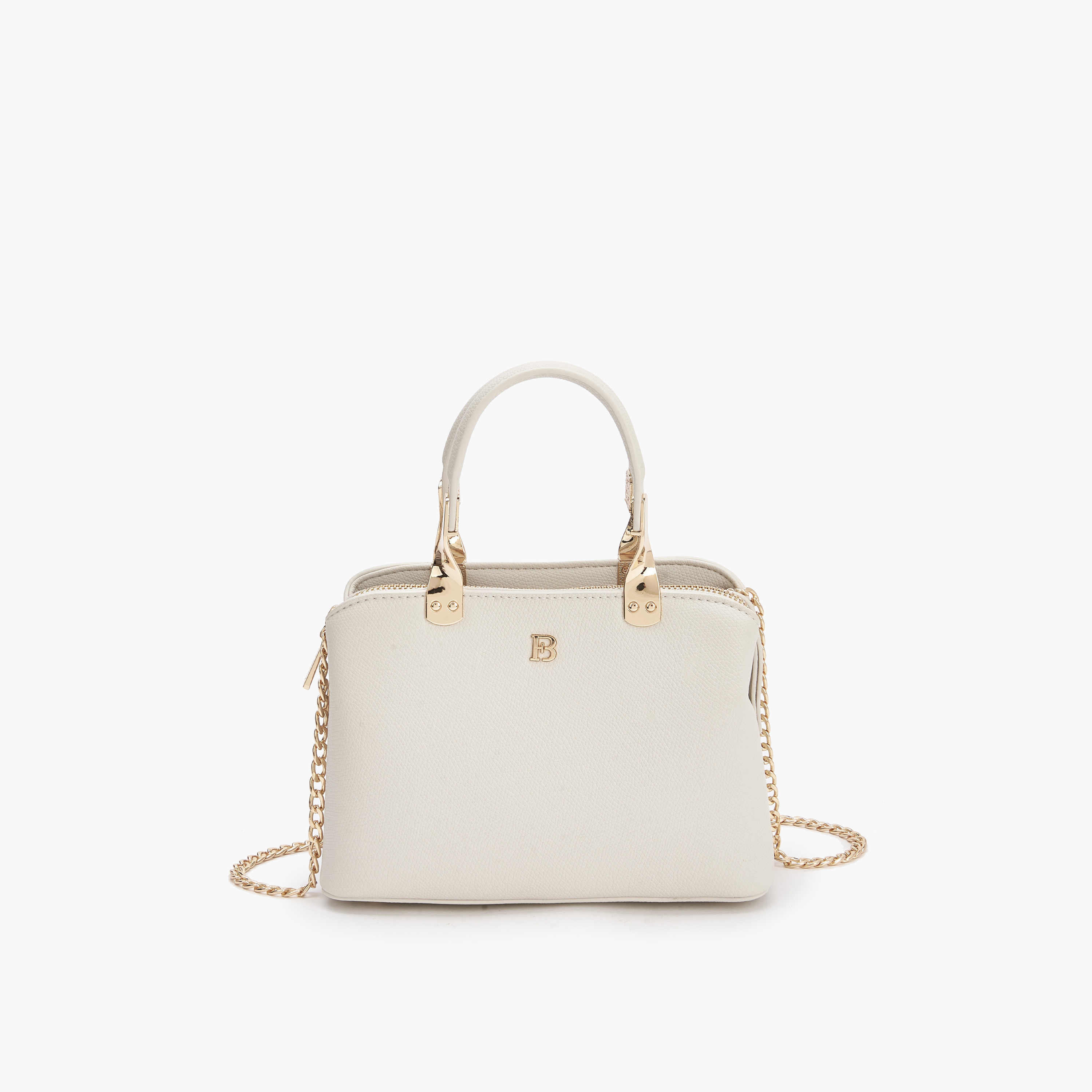 شنطة كروس بودي بشعار منقوش وحزام سلسلة من فلورا بيلا-women-bagsandwallets-handbags-image-1