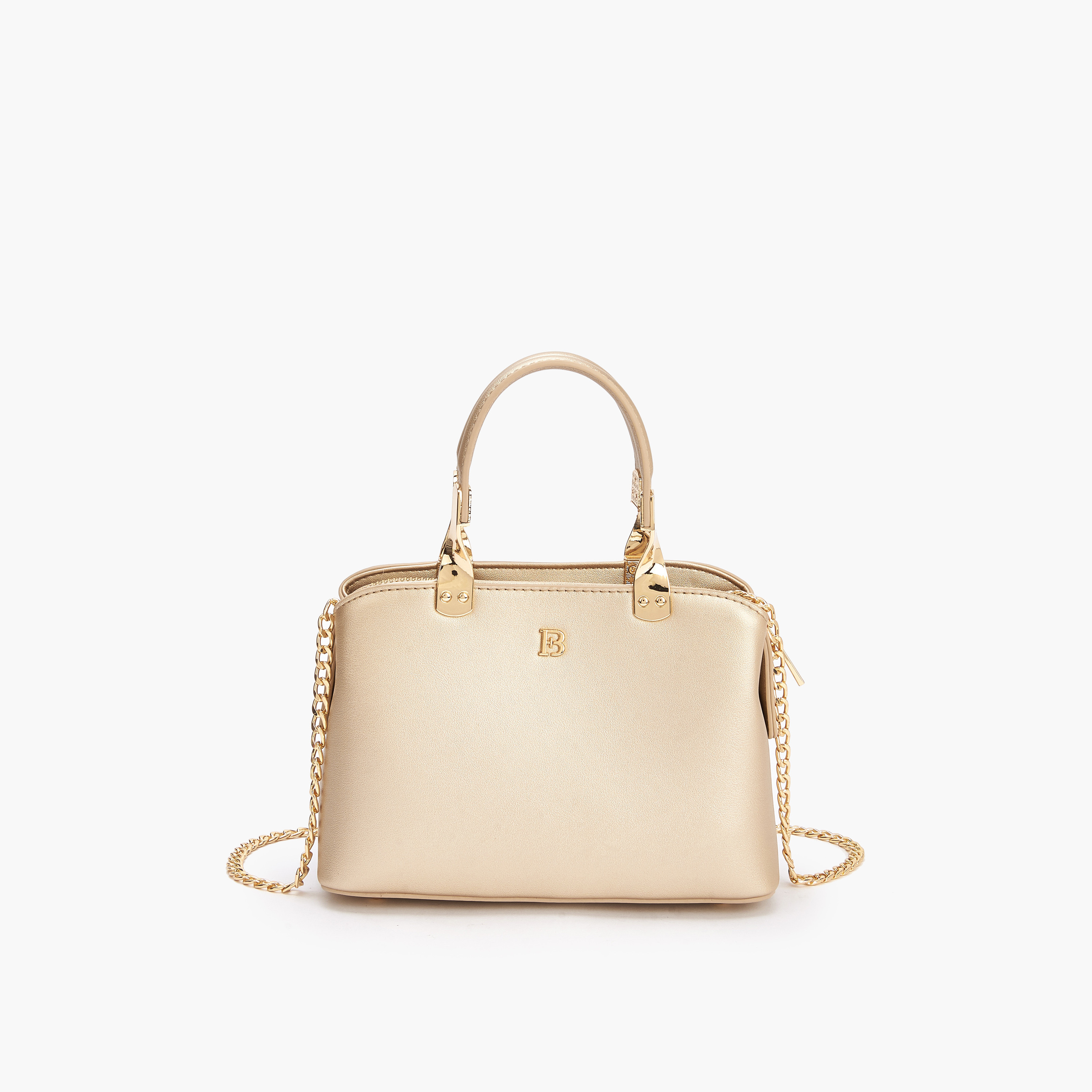 شنطة كروس بودي بشعار منقوش وحزام سلسلة من فلورا بيلا-women-bagsandwallets-handbags-image-1