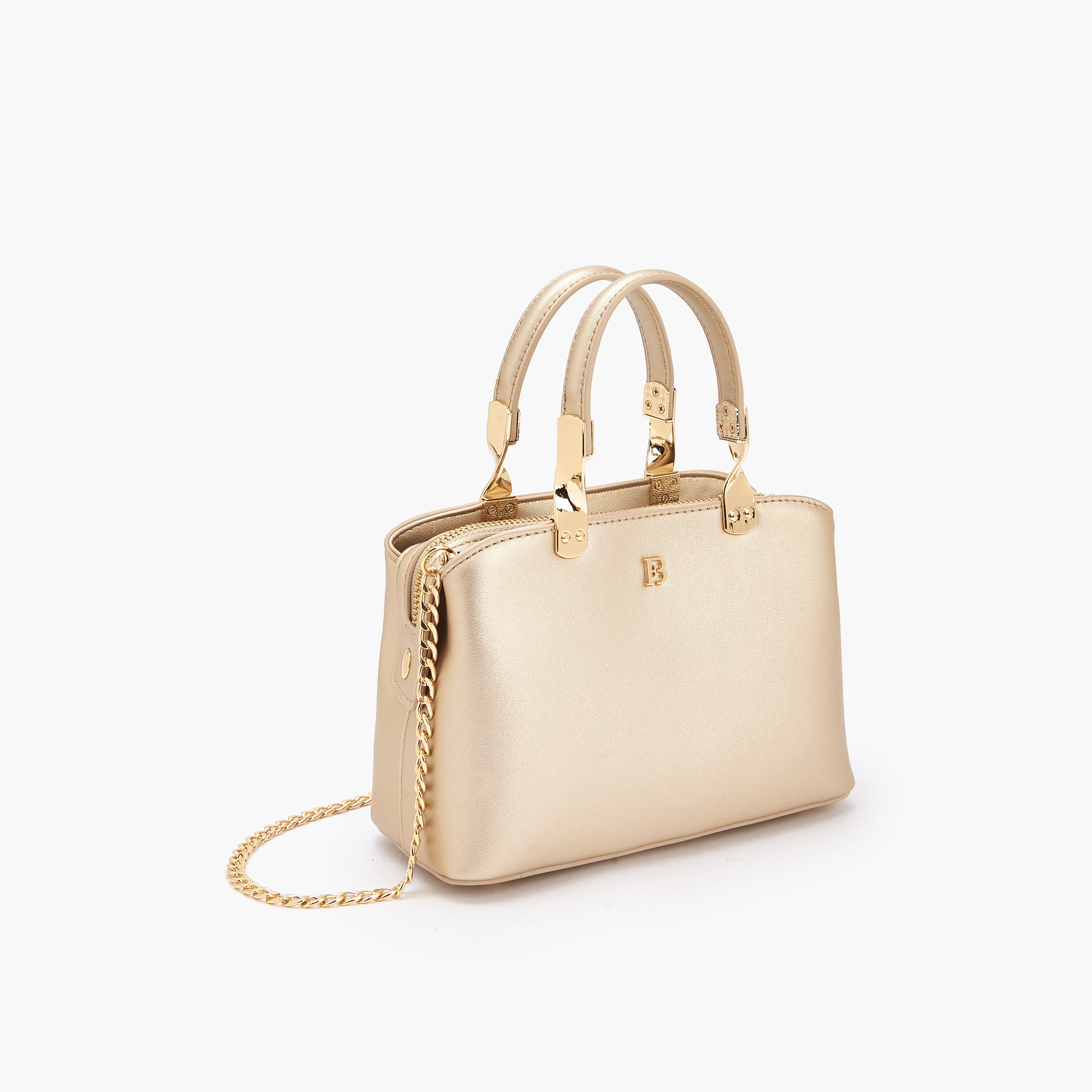 شنطة كروس بودي بشعار منقوش وحزام سلسلة من فلورا بيلا-women-bagsandwallets-handbags-image-4