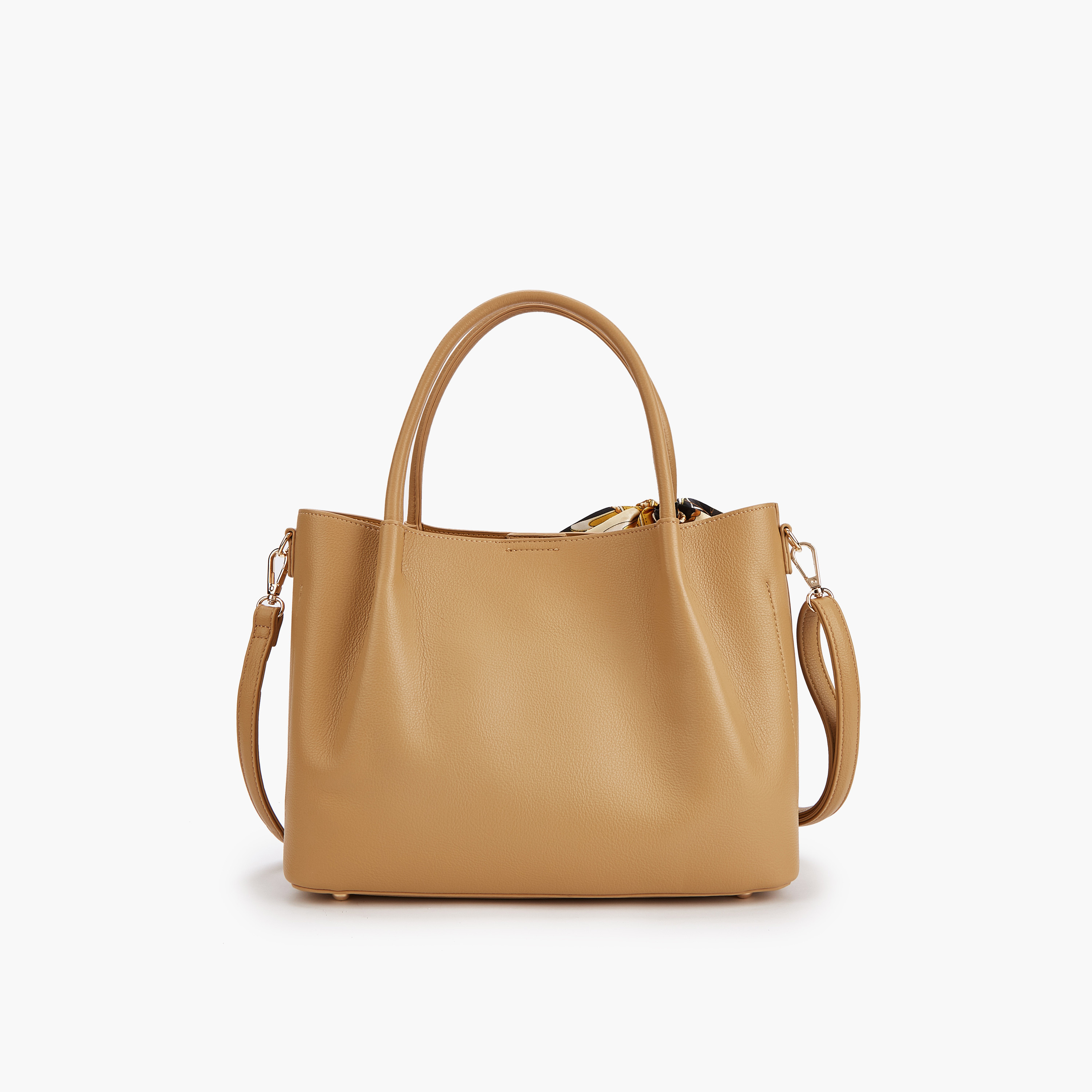 شنطة توت بحزام قابل للفصل وسحاب إغلاق وزينة وشاح من فلورا بيلا-women-bagsandwallets-handbags-image-3