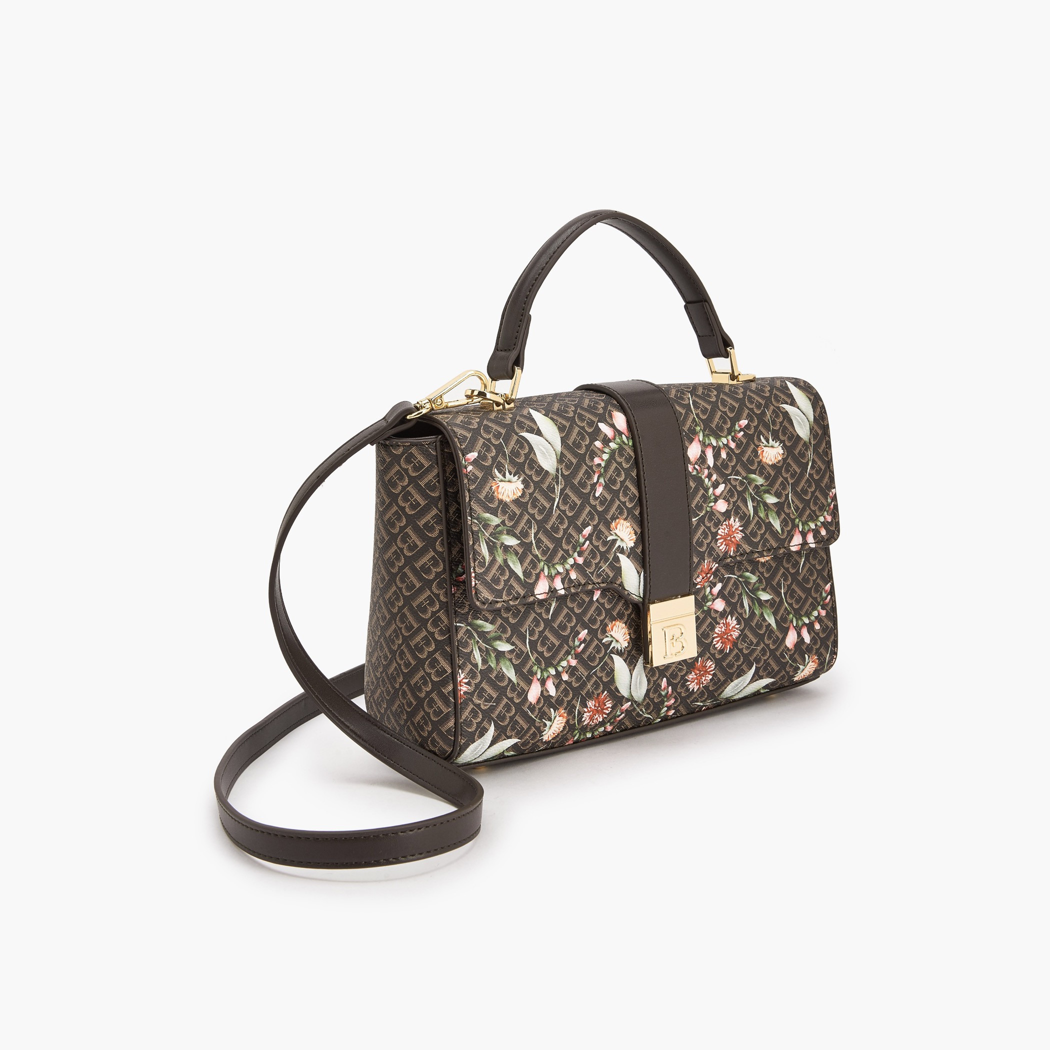 Flora Bella Floral Monogram Print Satchel Bag-women-bagsandwallets-handbags-image-3