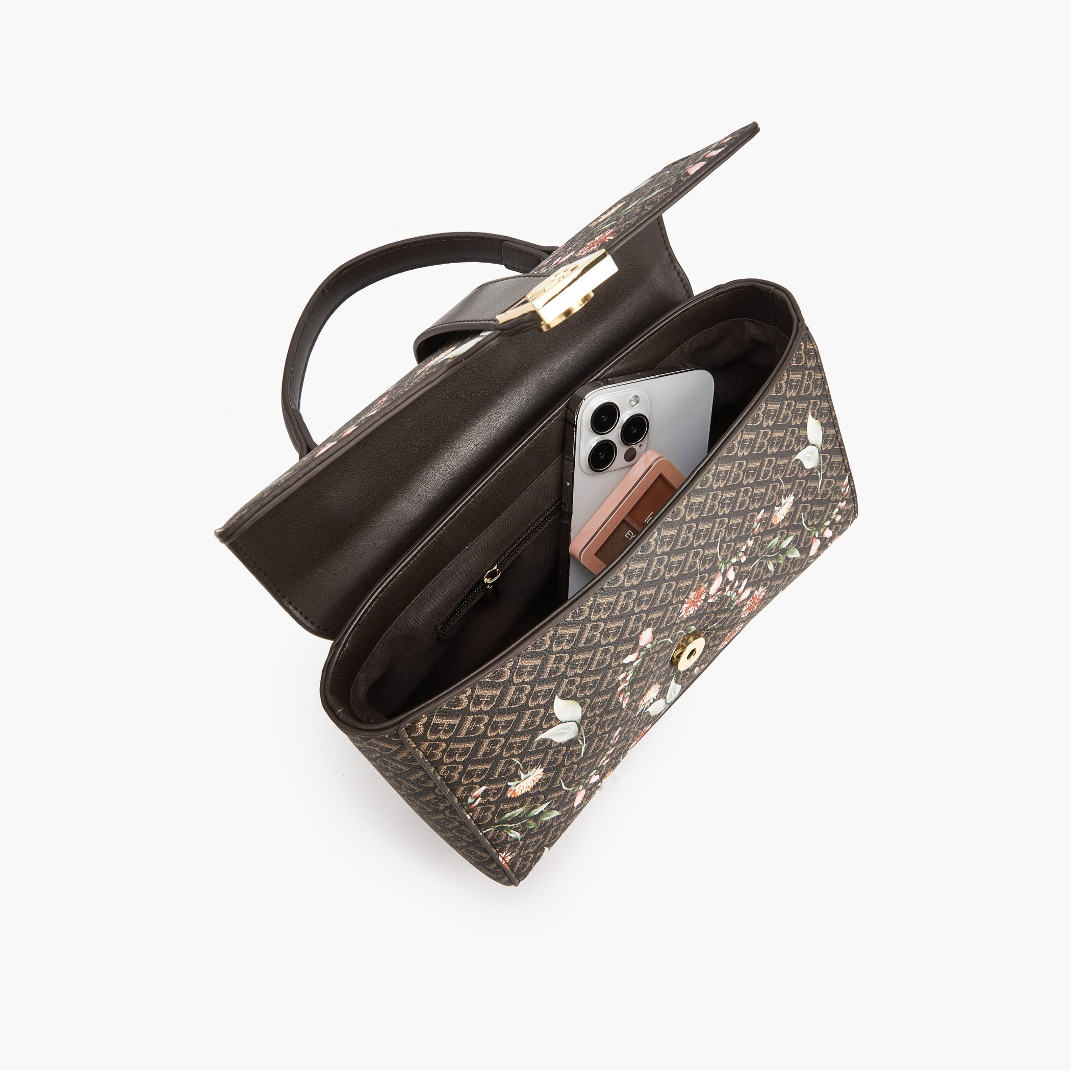 Flora Bella Floral Monogram Print Satchel Bag-women-bagsandwallets-handbags-image-6