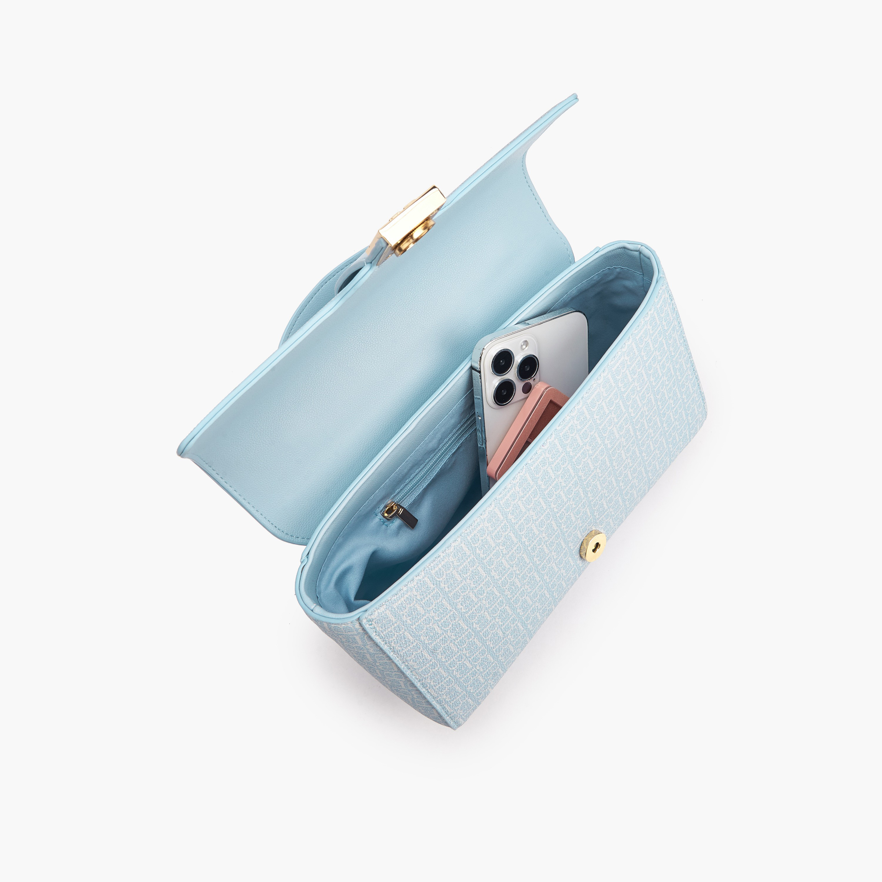 شنطة ساتشيل بطبعات مونوجرام من فلورا بيلا-women-bagsandwallets-handbags-image-1