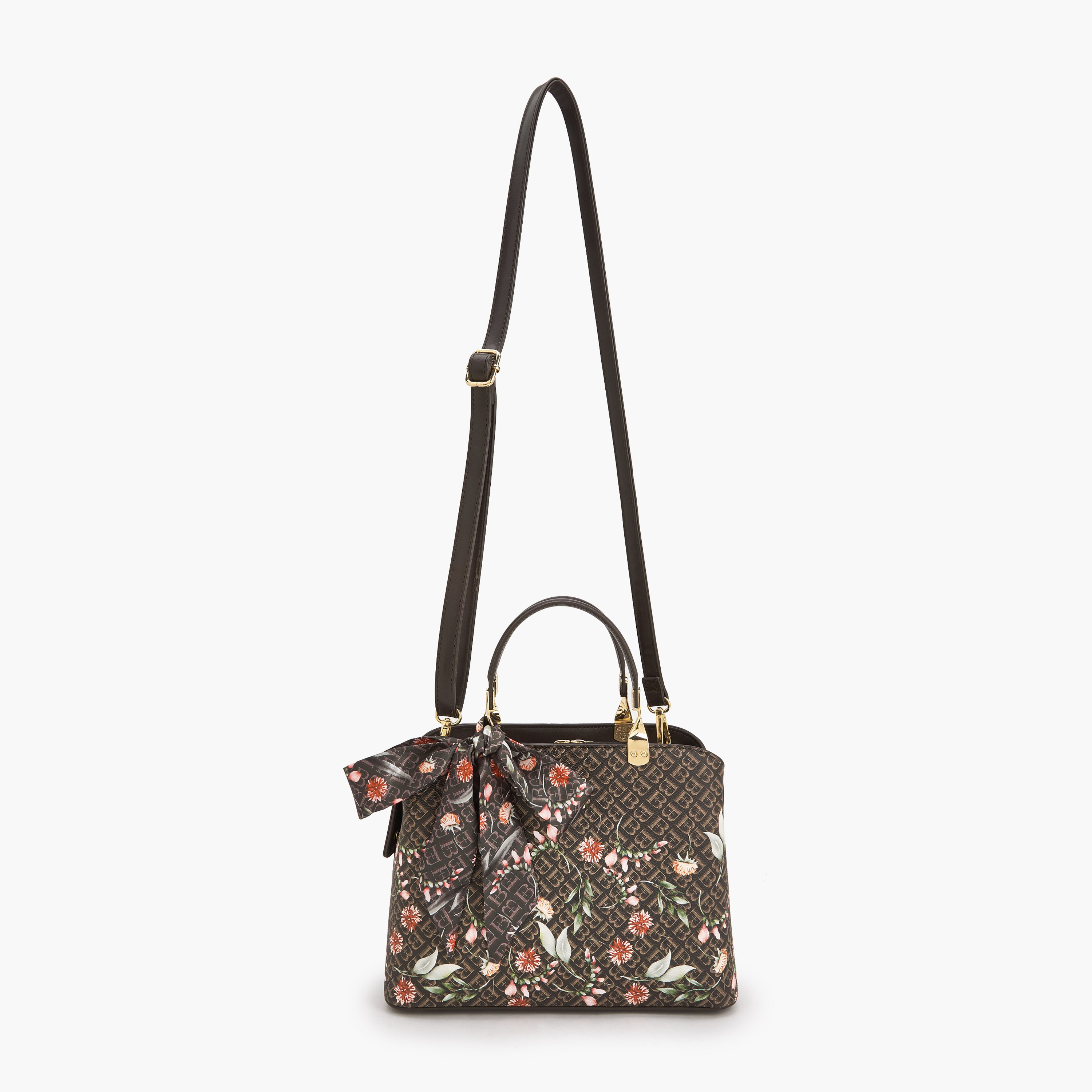 Flora Bella Floral Monogram Print Tote Bag with Scarf Accent-women-bagsandwallets-handbags-image-3