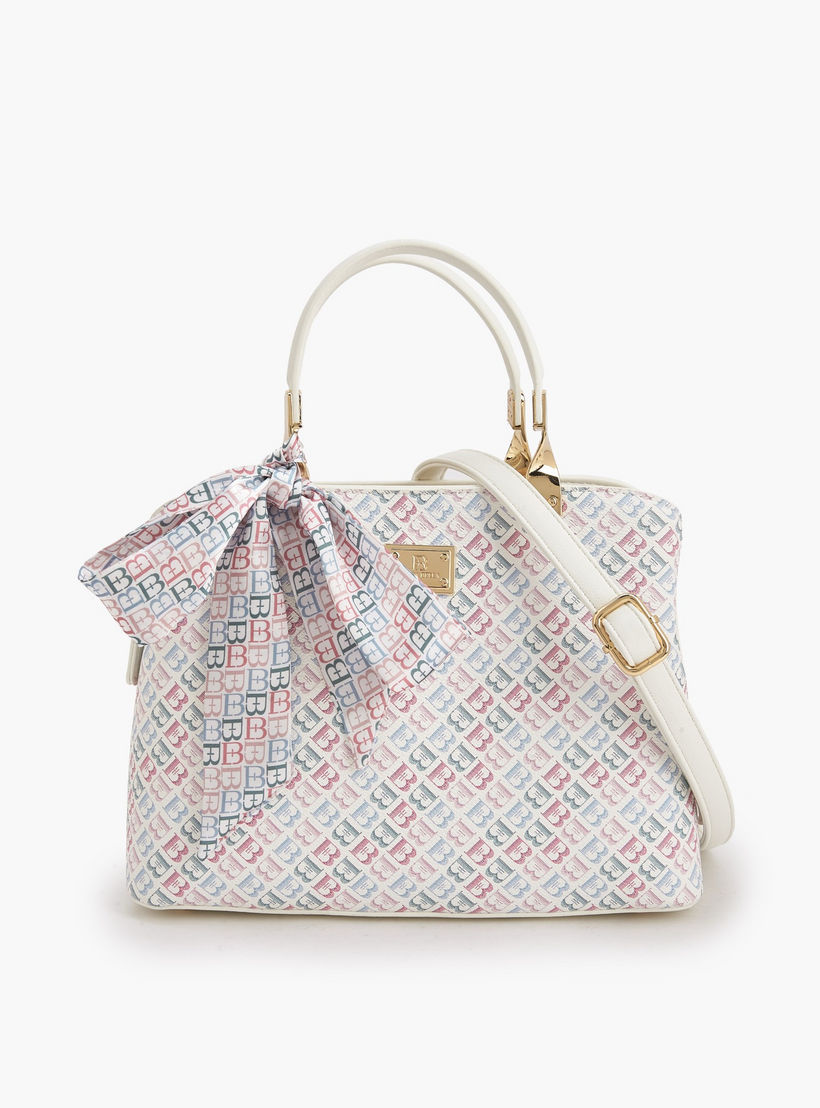 شنطة توتي بطبعات مونوجرام ووشاح من فلورا بيلا-women-bagsandwallets-handbags-image-1