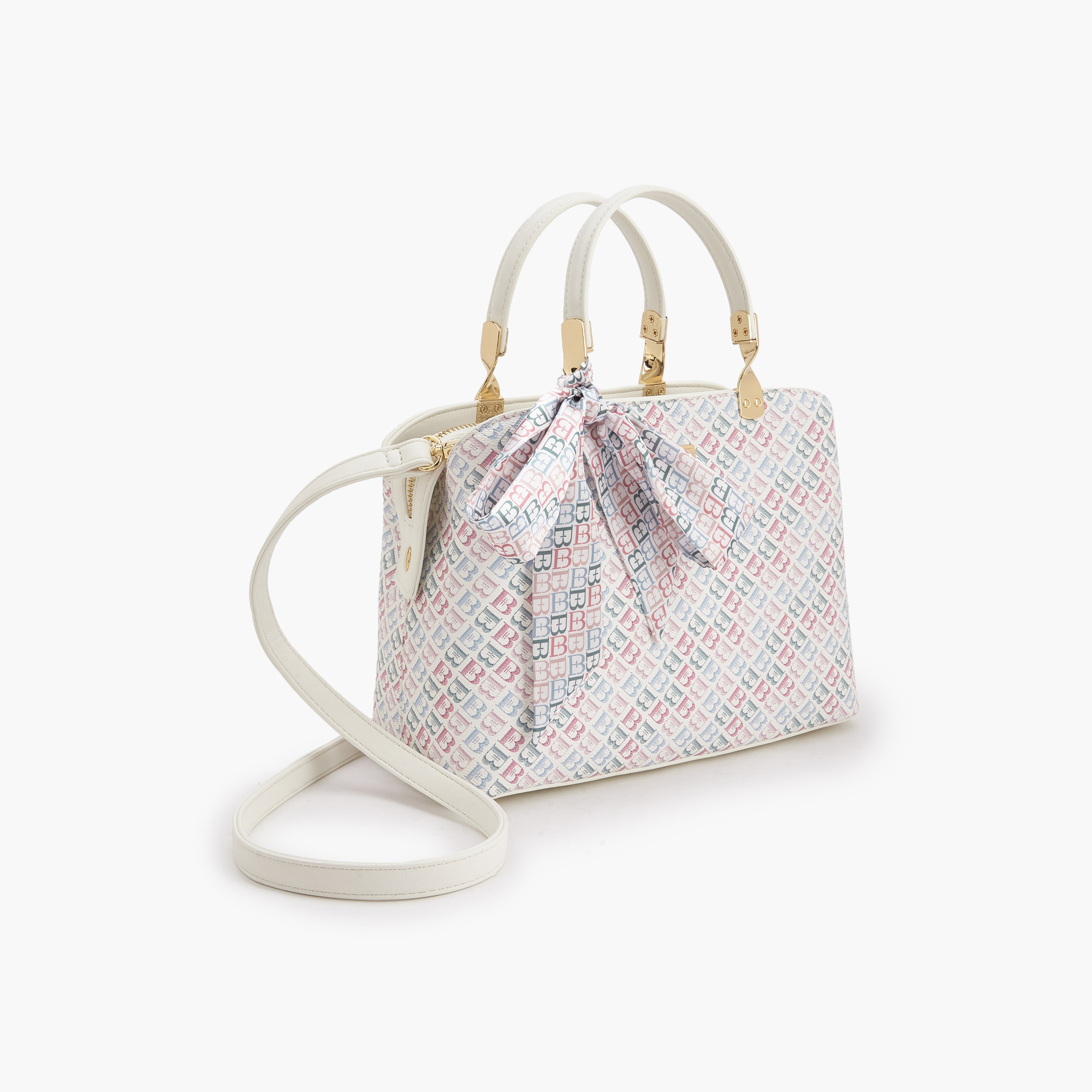 شنطة توتي بطبعات مونوجرام ووشاح من فلورا بيلا-women-bagsandwallets-handbags-image-4