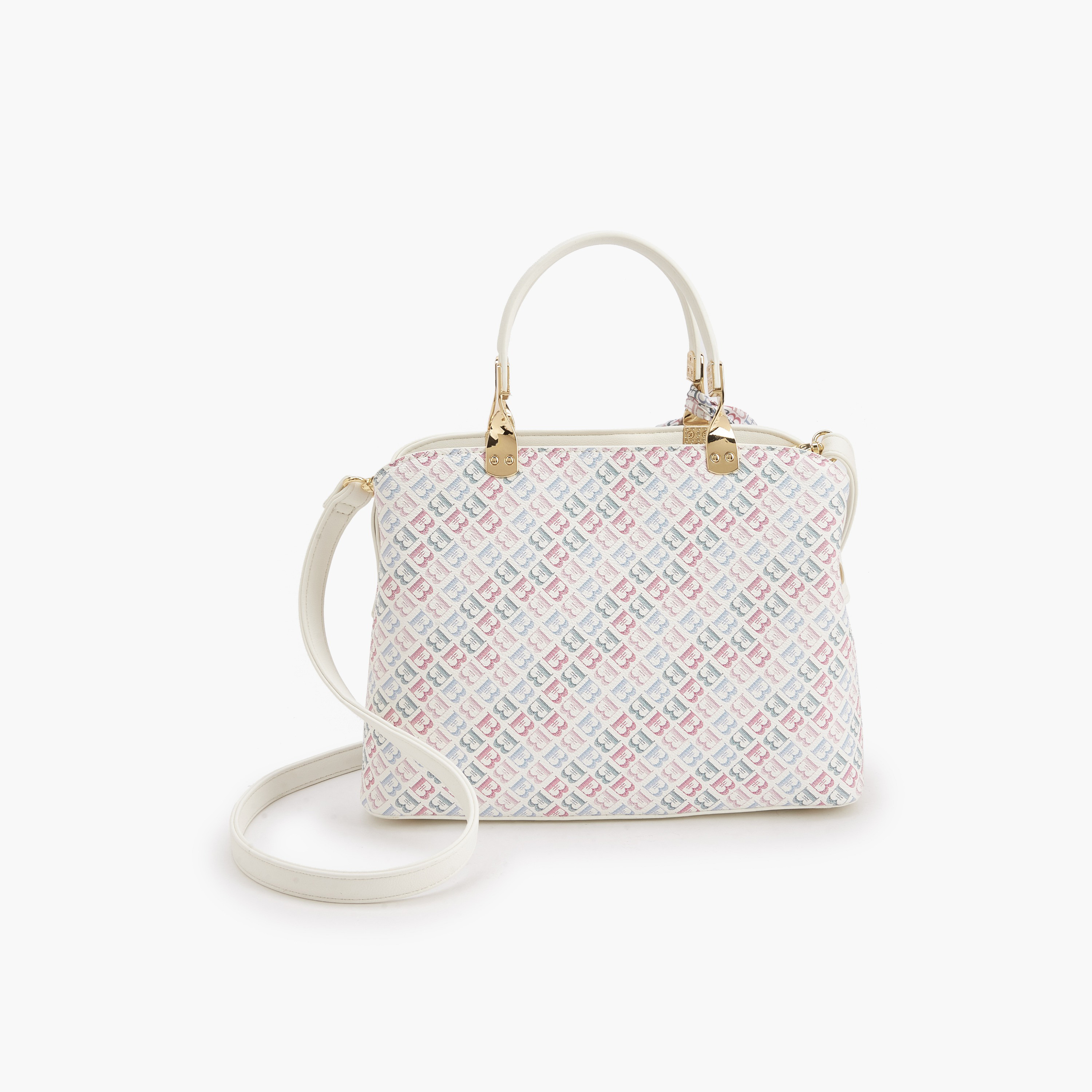شنطة توتي بطبعات مونوجرام ووشاح من فلورا بيلا-women-bagsandwallets-handbags-image-6