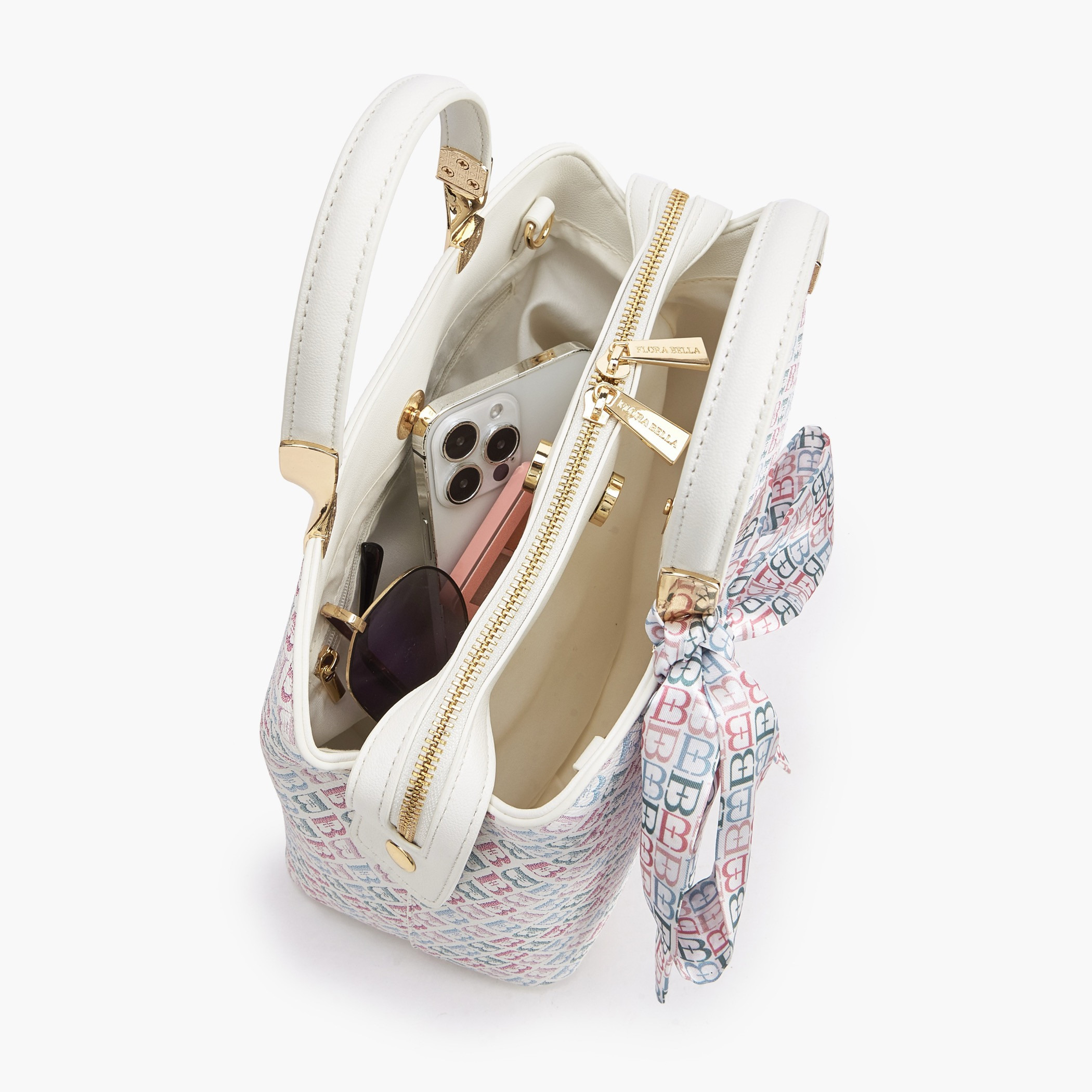 شنطة توتي بطبعات مونوجرام ووشاح من فلورا بيلا-women-bagsandwallets-handbags-image-8