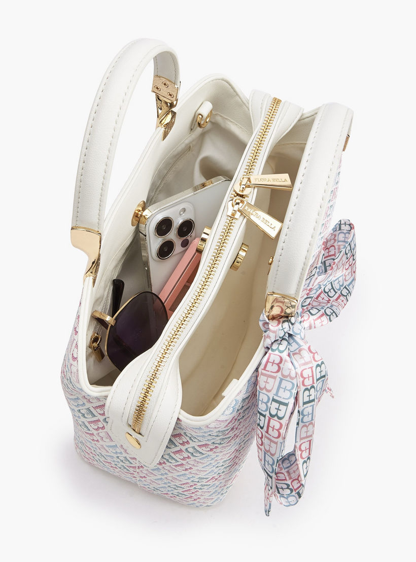 شنطة توتي بطبعات مونوجرام ووشاح من فلورا بيلا-women-bagsandwallets-handbags-image-8