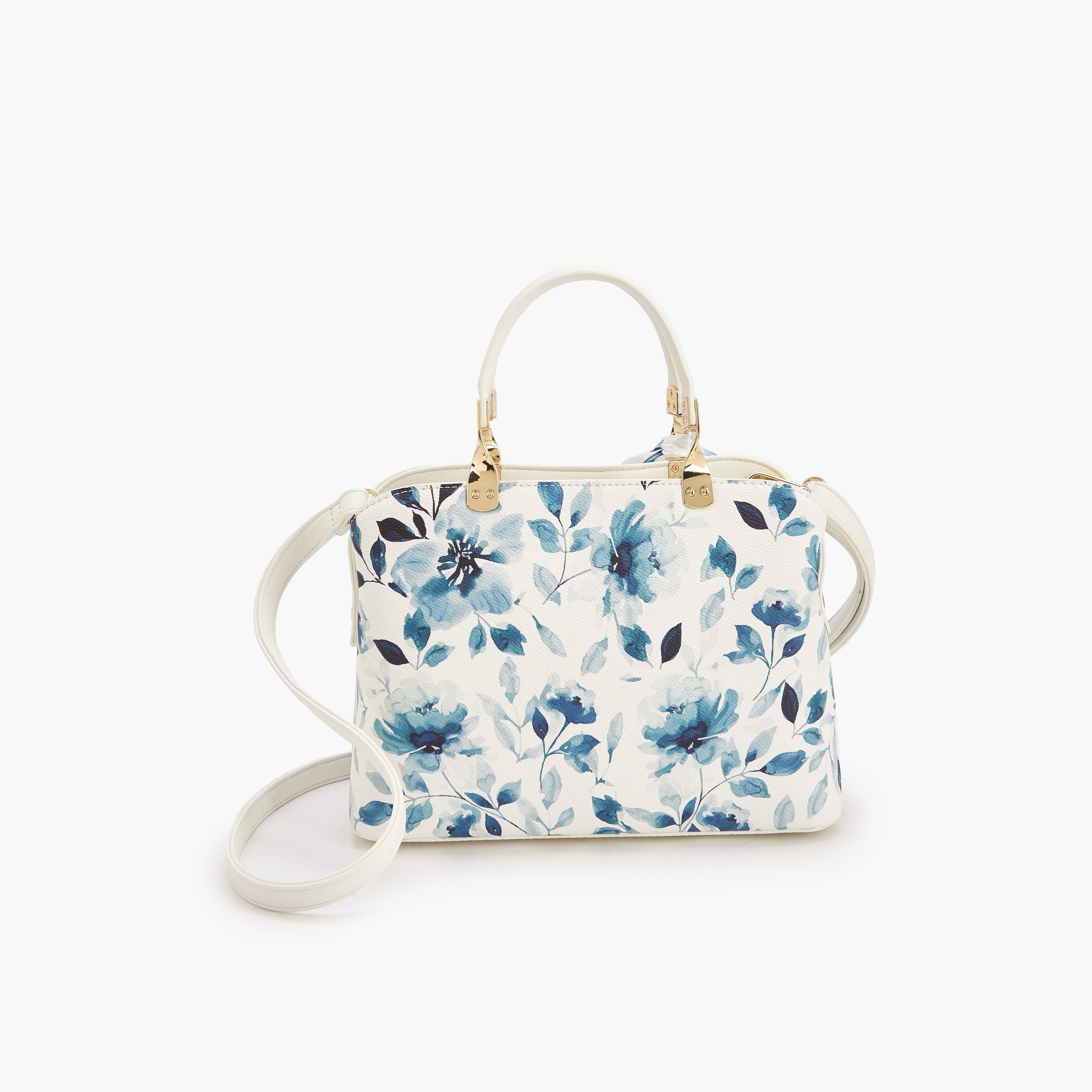 شنطة ساتشيل بطبعات زهرية ووشاح من فلورا بيلا-women-bagsandwallets-handbags-image-6