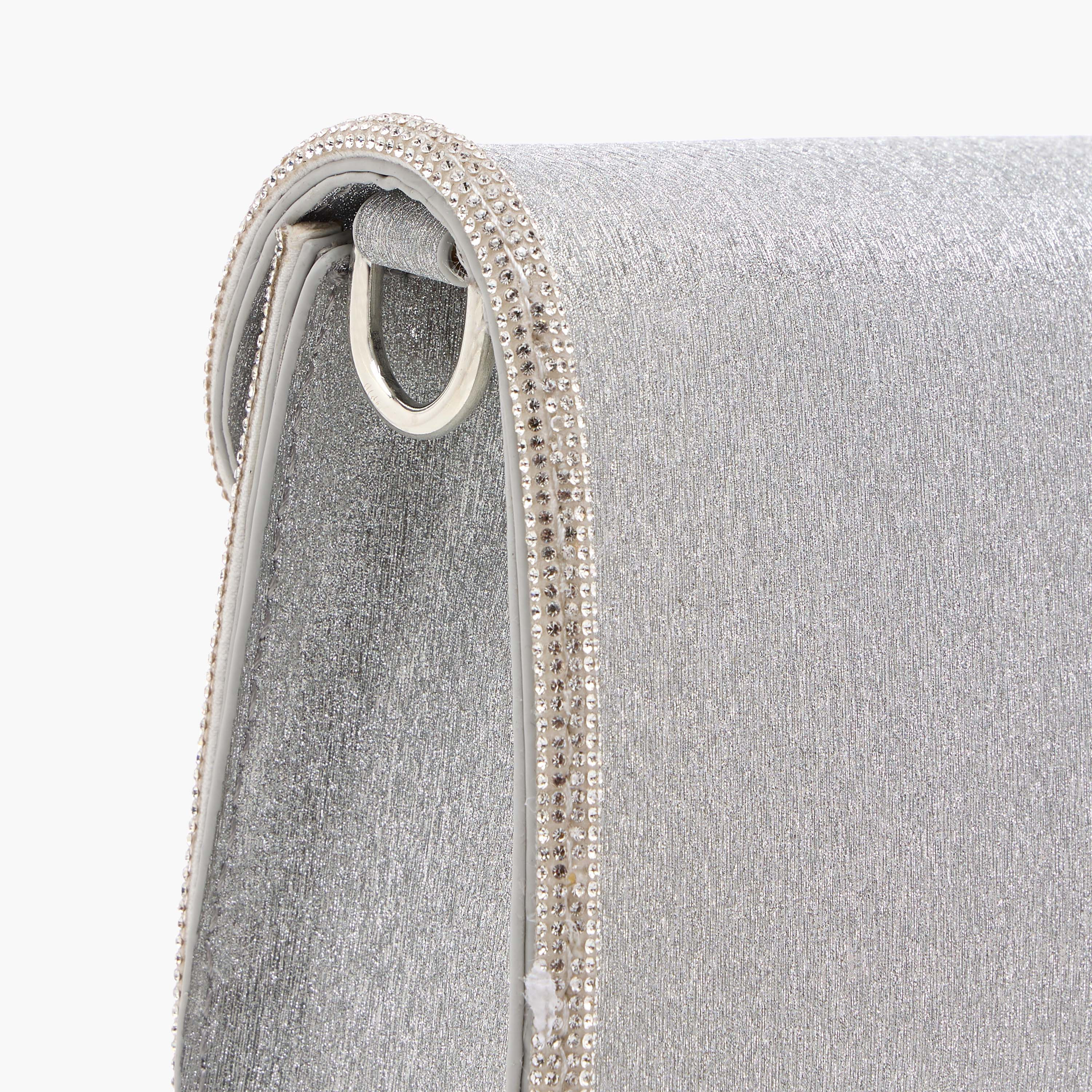 Flora Bella Embellished Crossbody Bag with Detachable Chain Strap and Flap Closure-women-bagsandwallets-handbags-image-5
