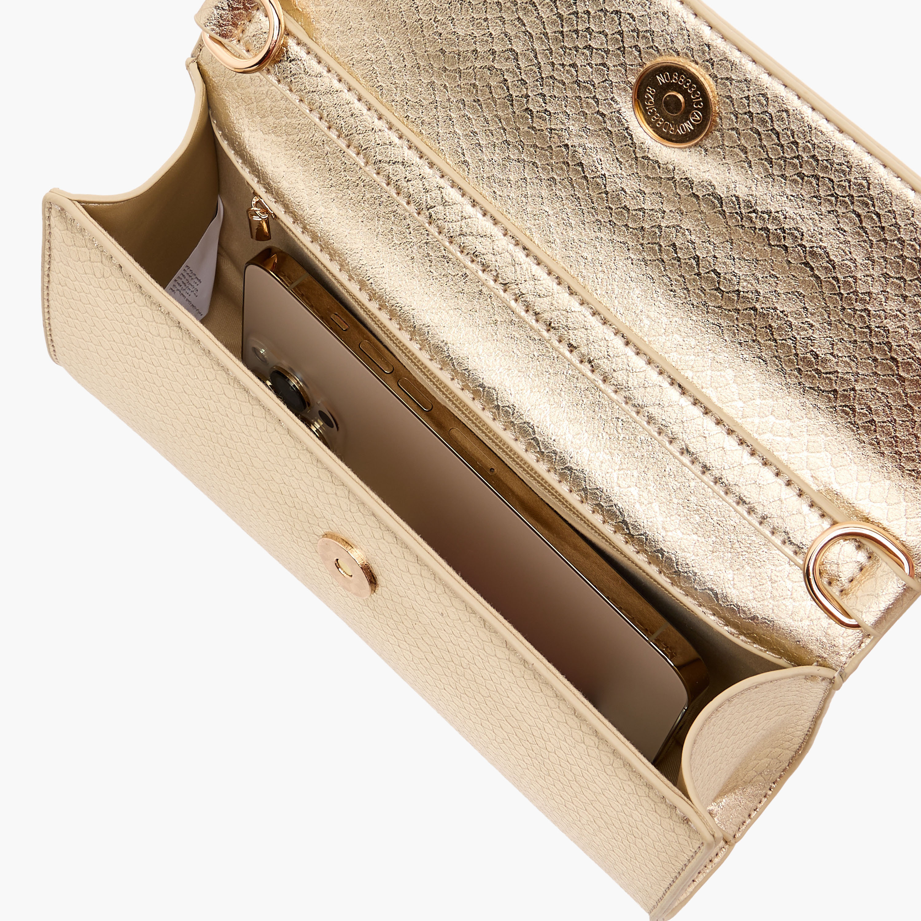 Flora Bella Textured Crossbody Bag with Detachable Chain Strap and Flap Closure-women-bagsandwallets-handbags-image-7