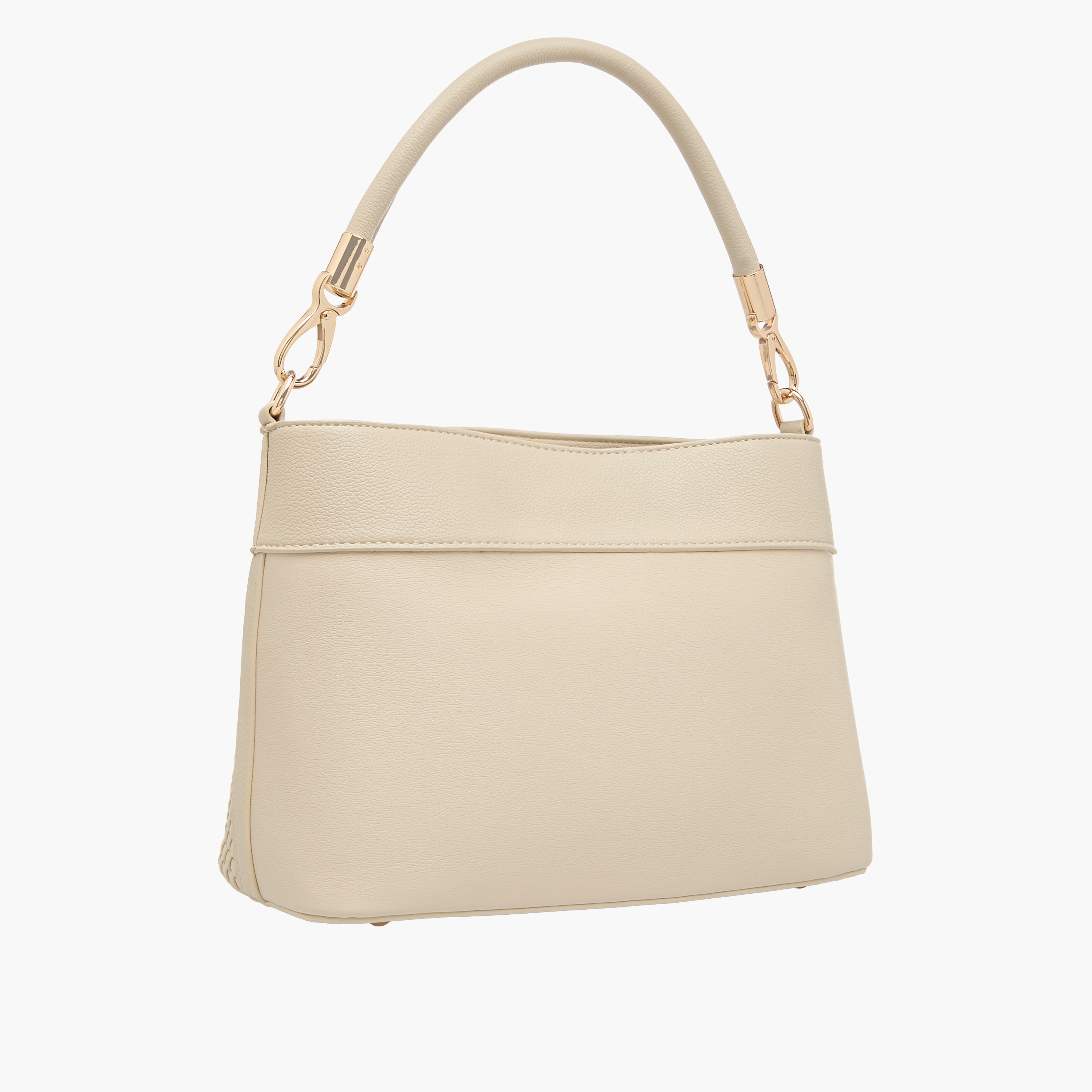 Flora Bella Textured Shoulder Bag with Zip Closure and Adjustable Strap-women-bagsandwallets-handbags-image-3