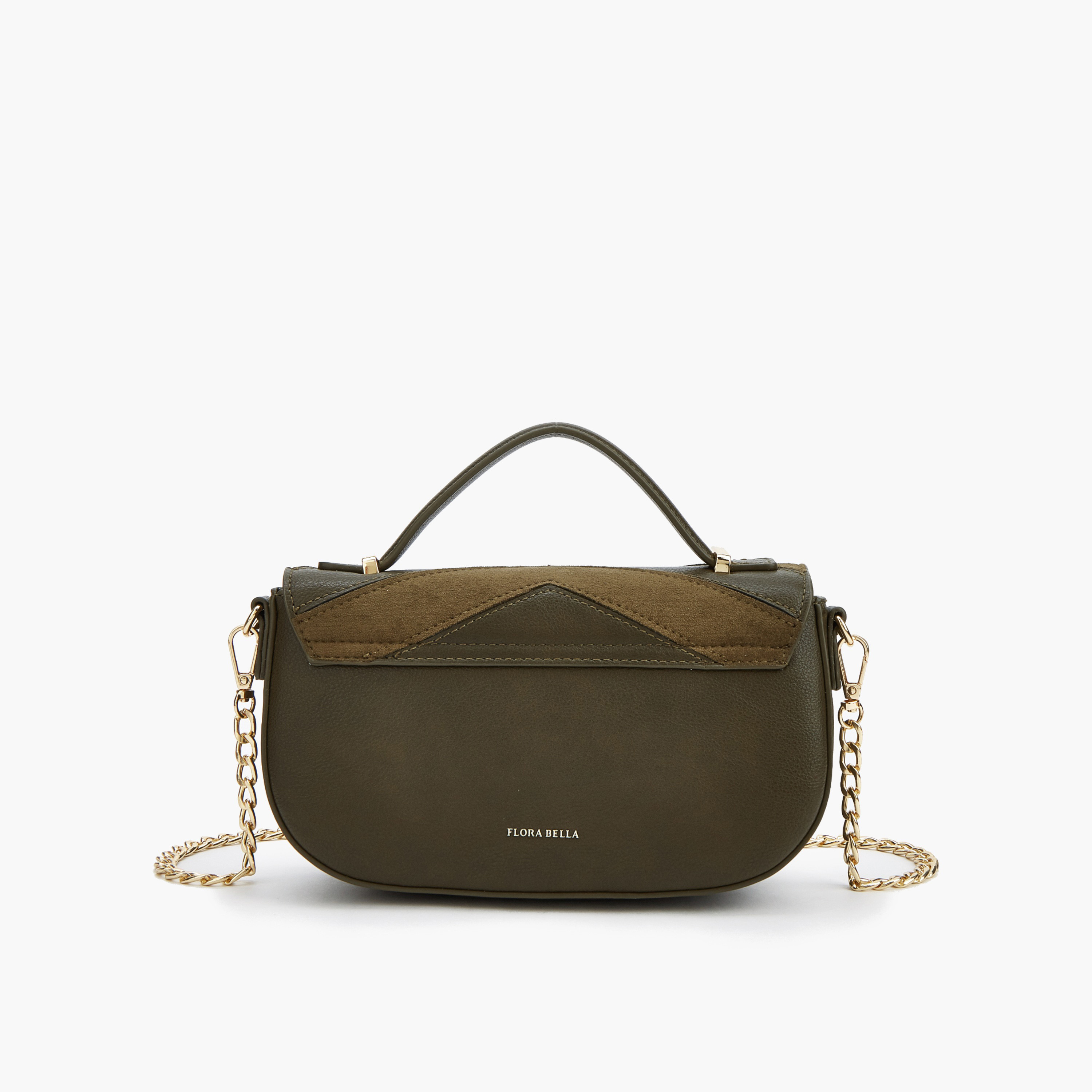 Flora Bella Suede Chevron Panelled Crossbody Bag with Chain Strap-women-bagsandwallets-handbags-image-4