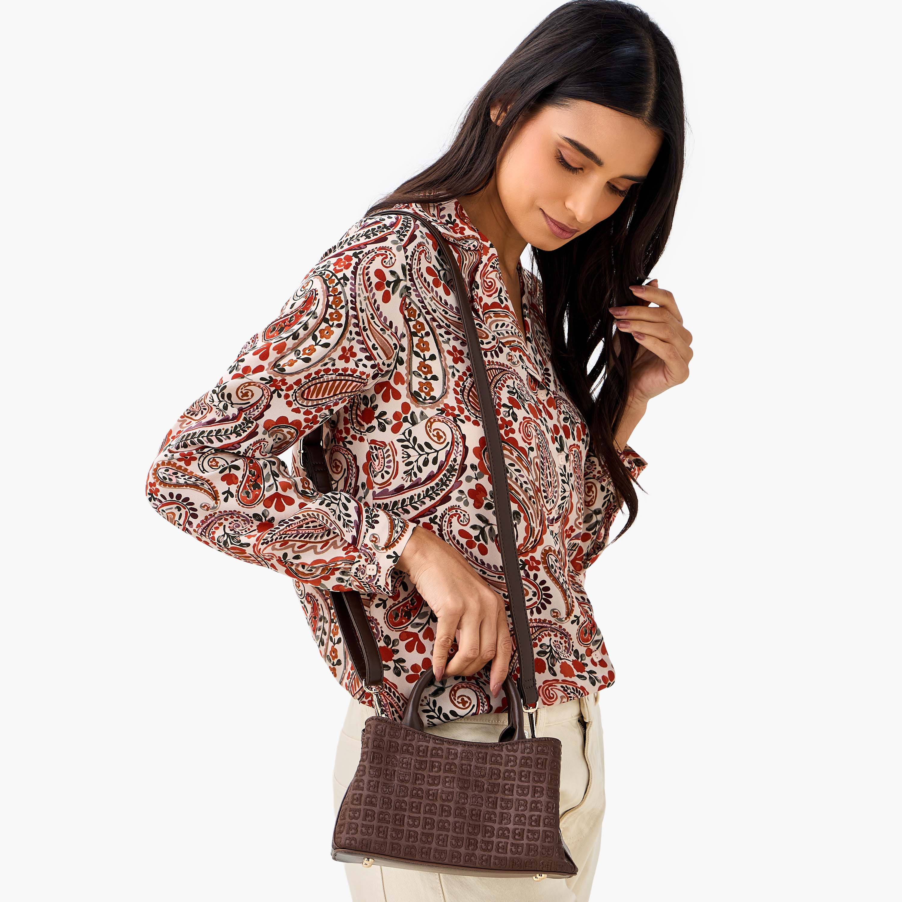Flora Bella Monogram Embossed Tote Bag with Zip Closure-women-bagsandwallets-handbags-image-2