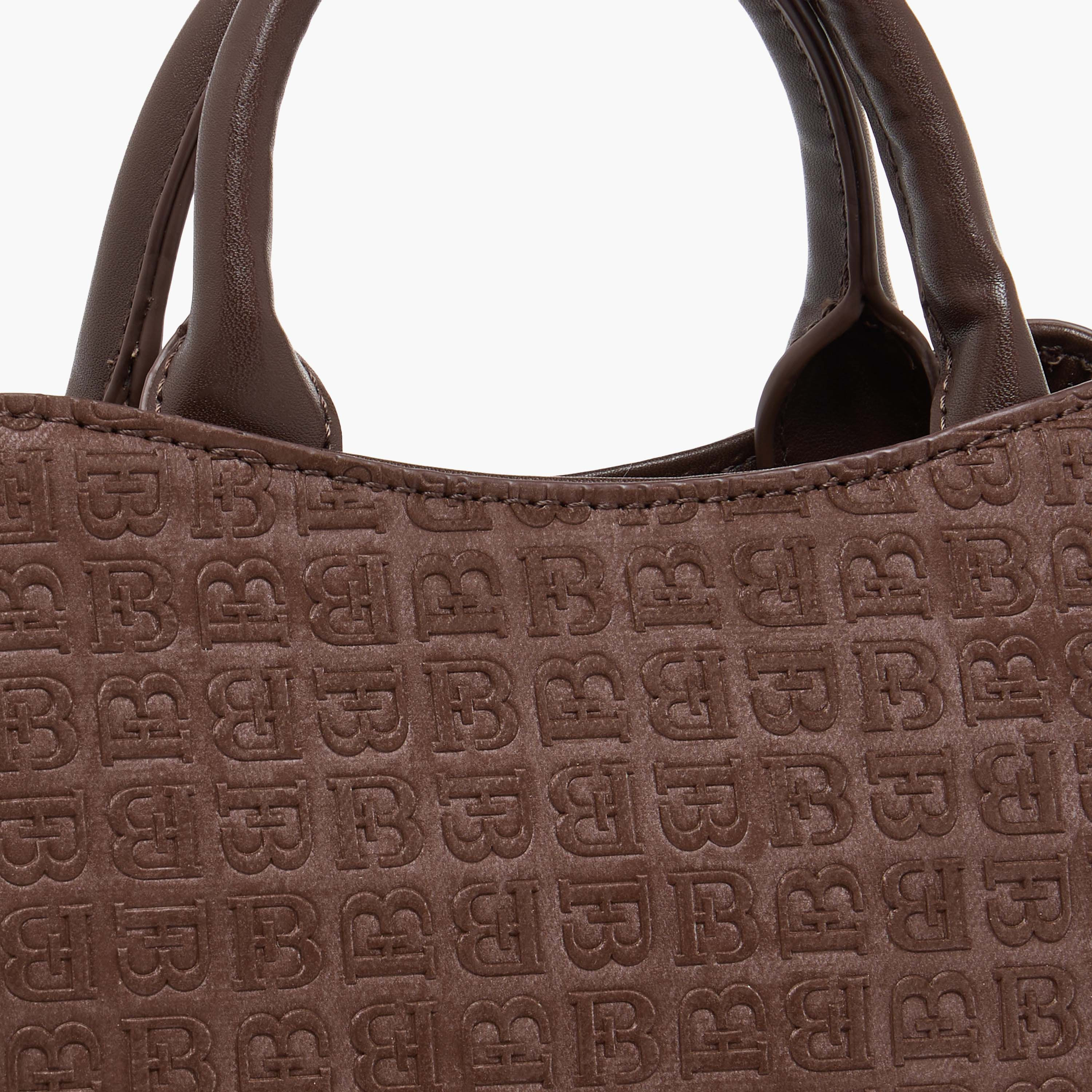 Flora Bella Monogram Embossed Tote Bag with Zip Closure-women-bagsandwallets-handbags-image-5
