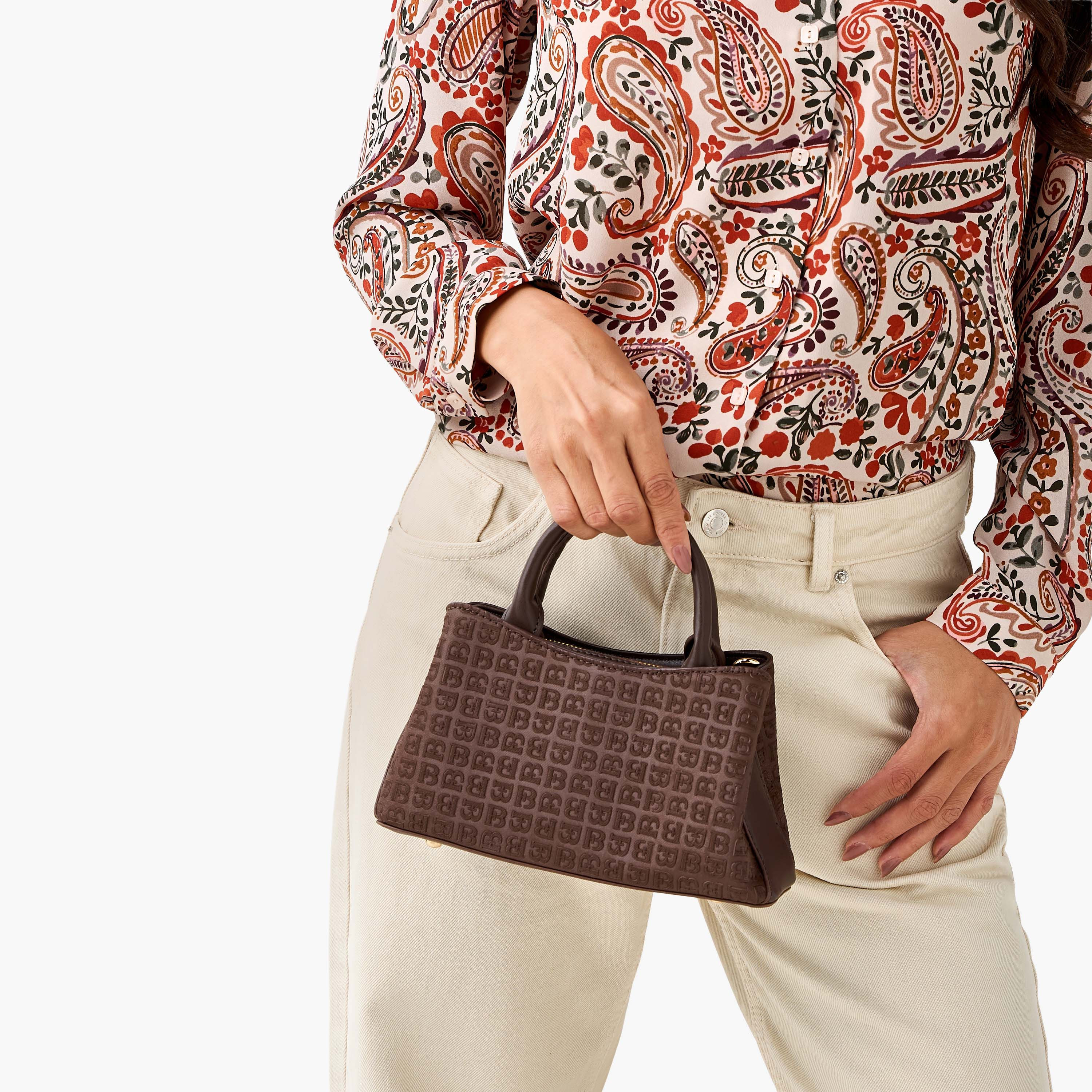 Flora Bella Monogram Embossed Tote Bag with Zip Closure-women-bagsandwallets-handbags-image-8