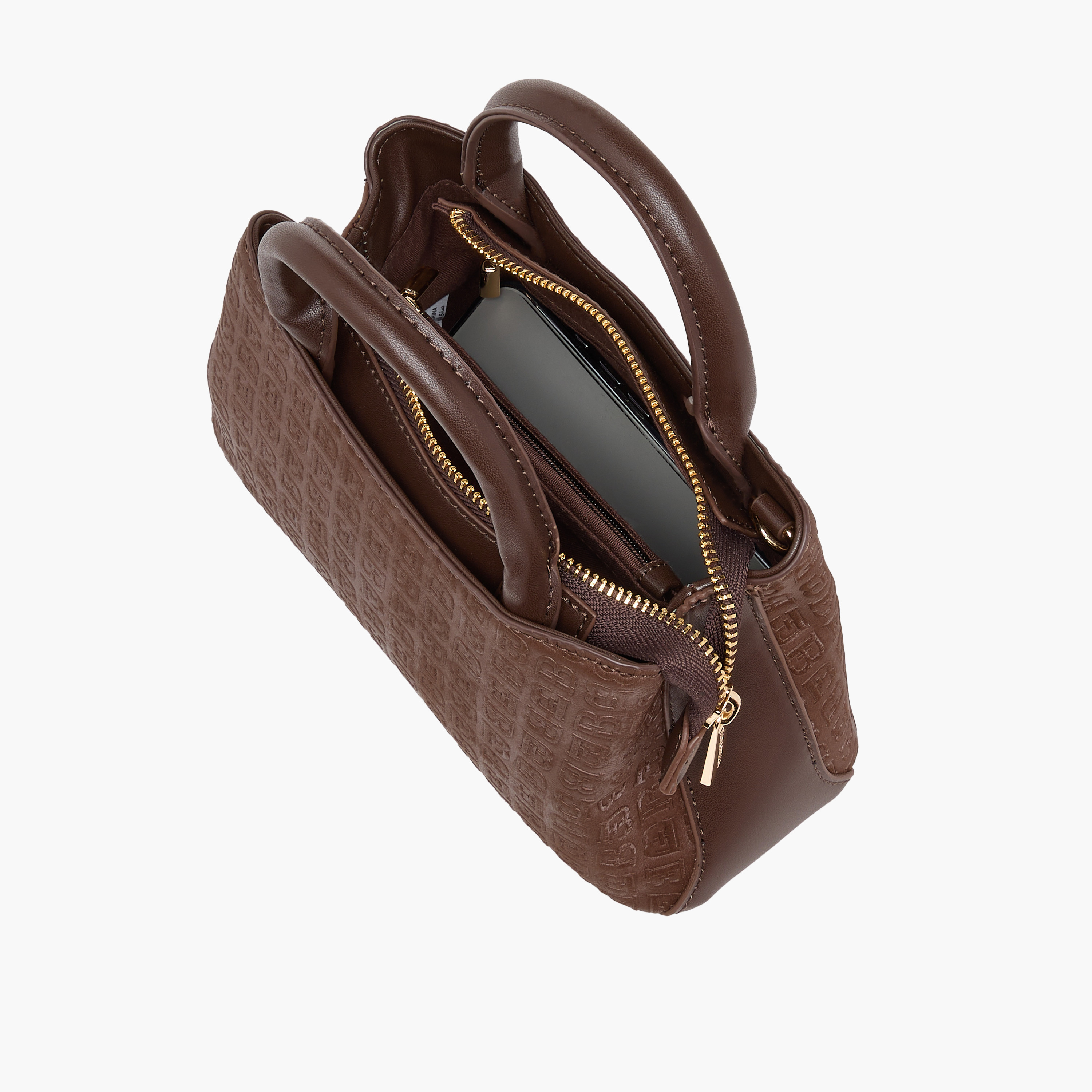 Flora Bella Monogram Embossed Tote Bag with Zip Closure-women-bagsandwallets-handbags-image-9