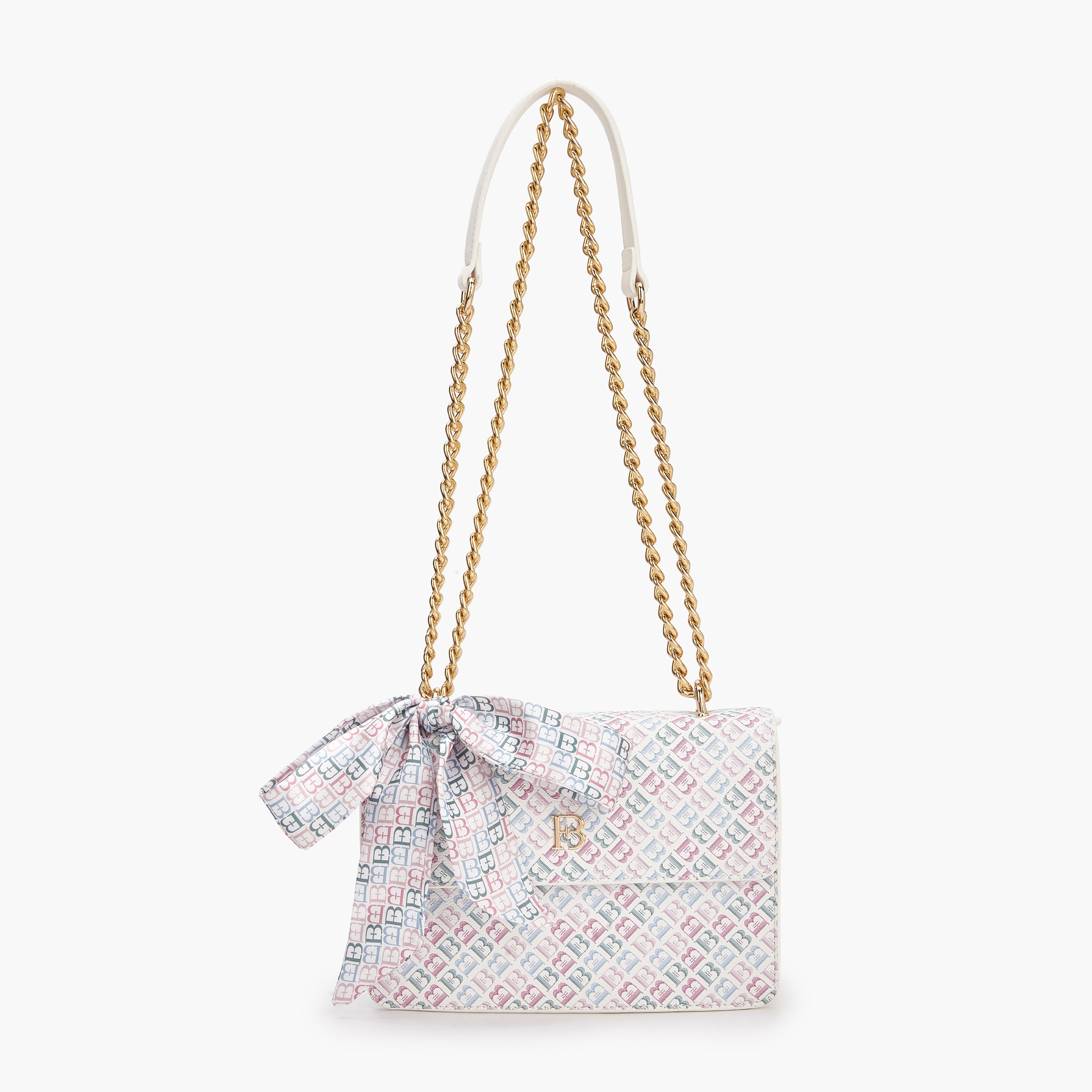 شنطة كروس بودي بطبعات مونوجرام وزينة وشاح من فلورا بيلا-women-bagsandwallets-handbags-image-1