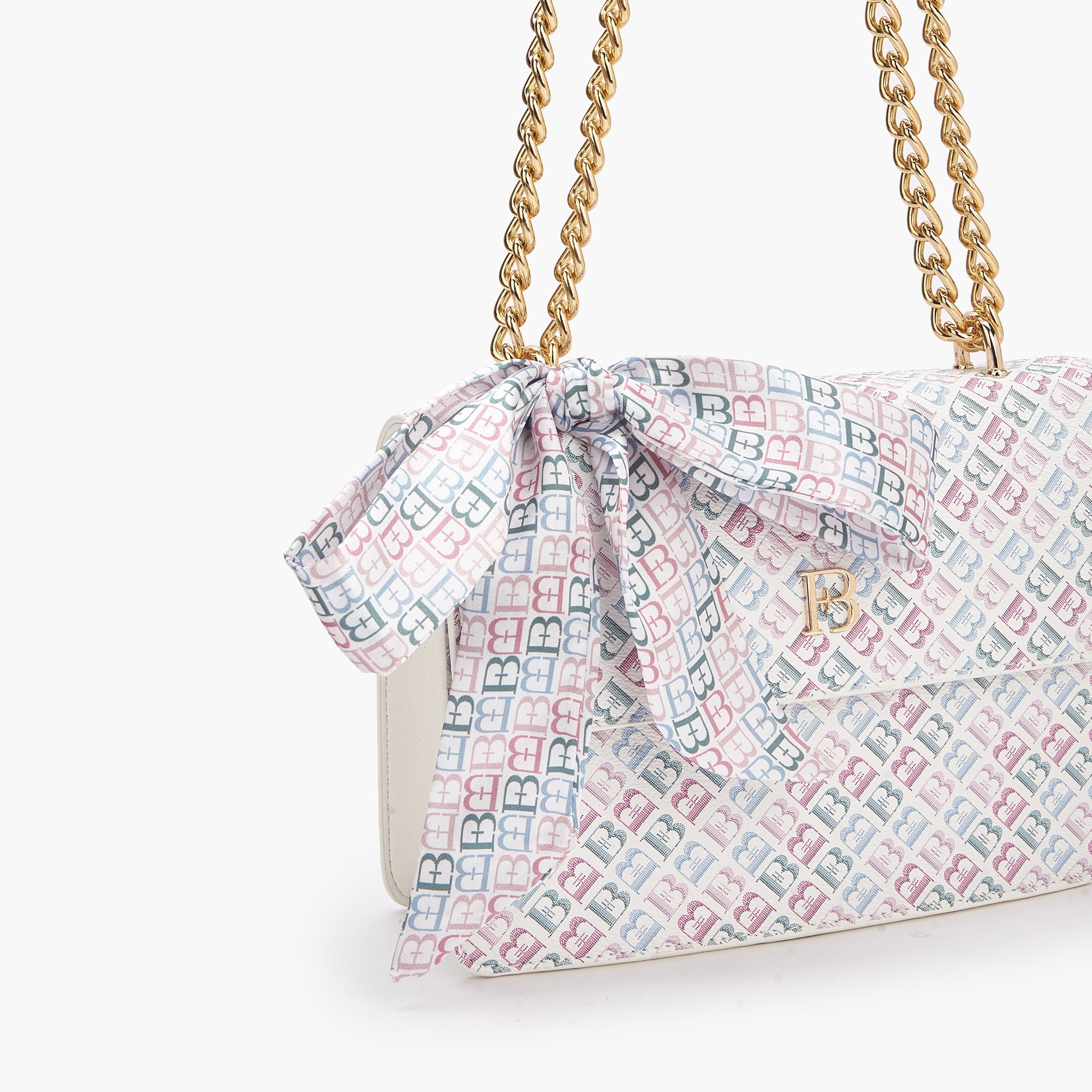 شنطة كروس بودي بطبعات مونوجرام وزينة وشاح من فلورا بيلا-women-bagsandwallets-handbags-image-4