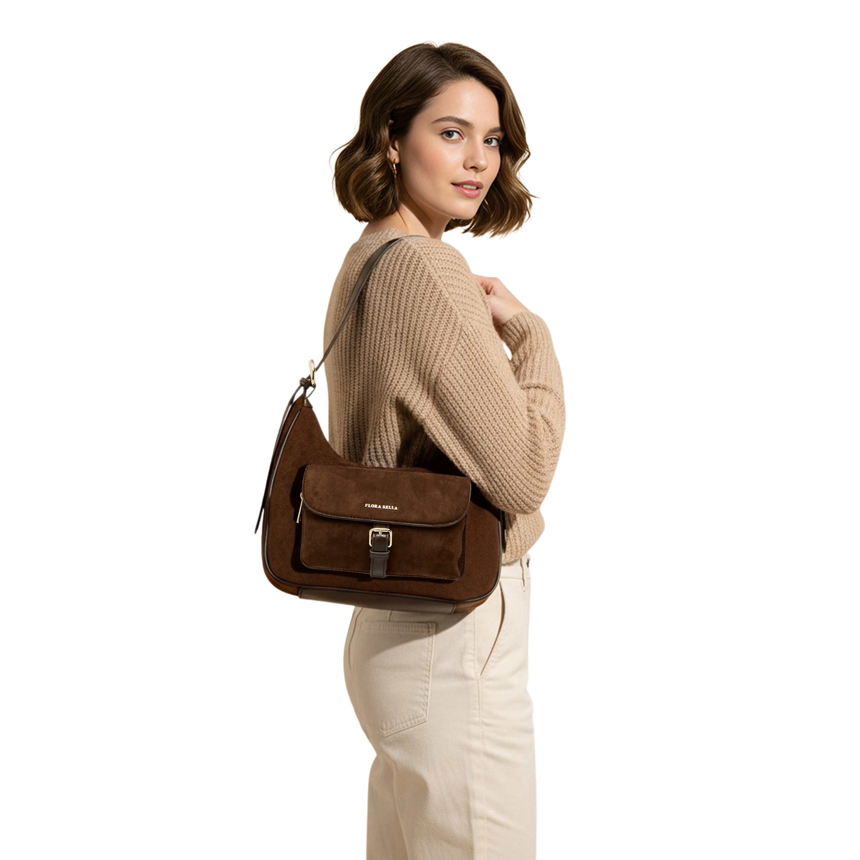 Flora Bella Solid Shoulder Bag with Adjustable Strap-women-bagsandwallets-handbags-image-2