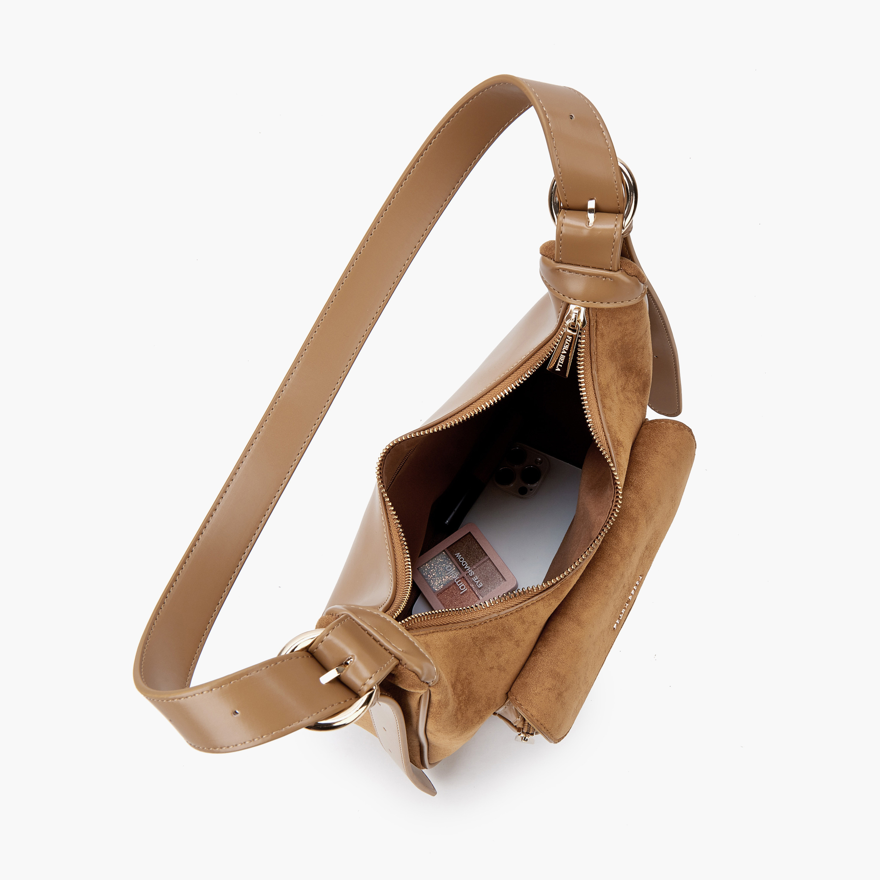 Flora Bella Solid Shoulder Bag with Adjustable Strap-women-bagsandwallets-handbags-image-7