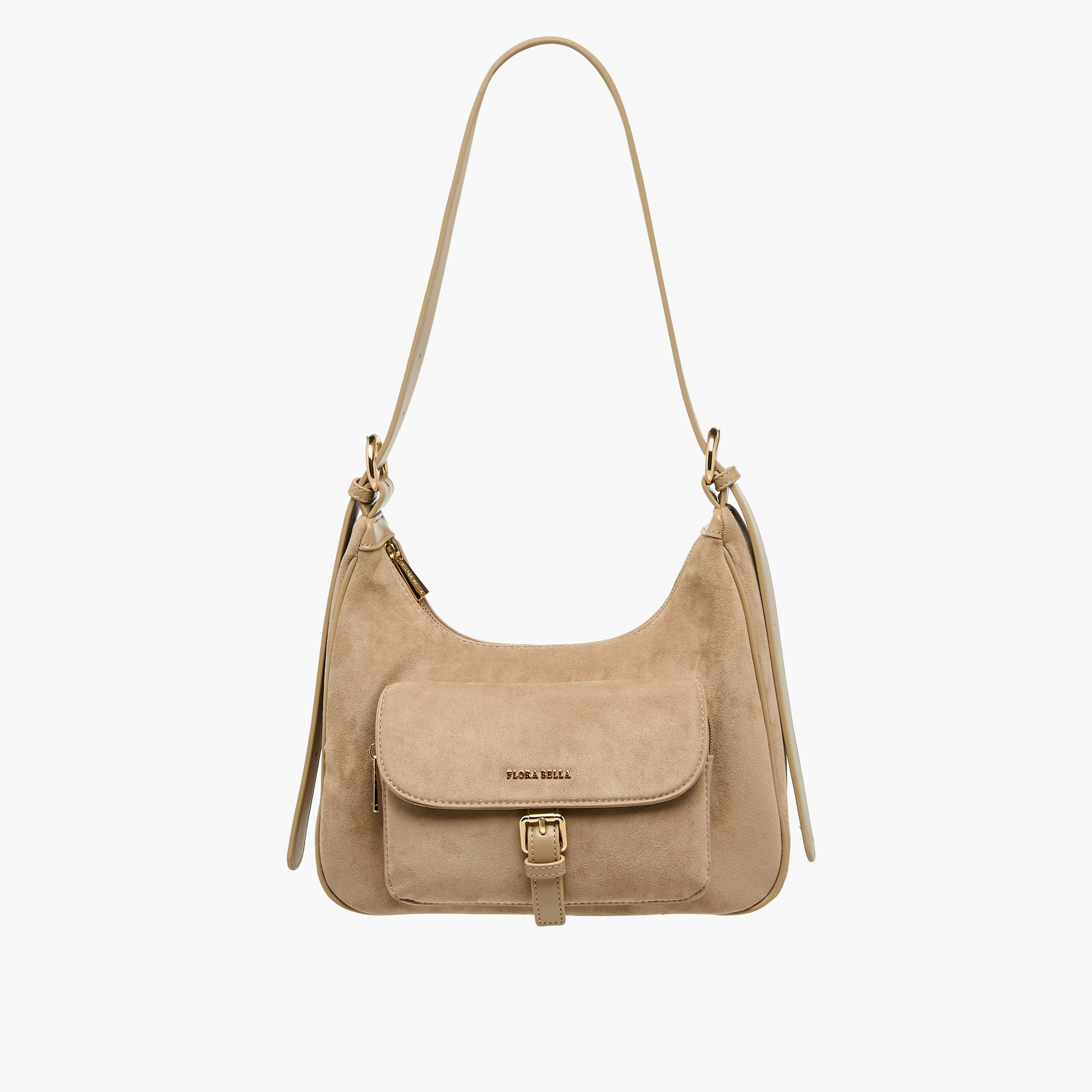 شنطة كتف سادة بحزام قابل للتعديل من فلورا بيلا-women-bagsandwallets-handbags-image-1