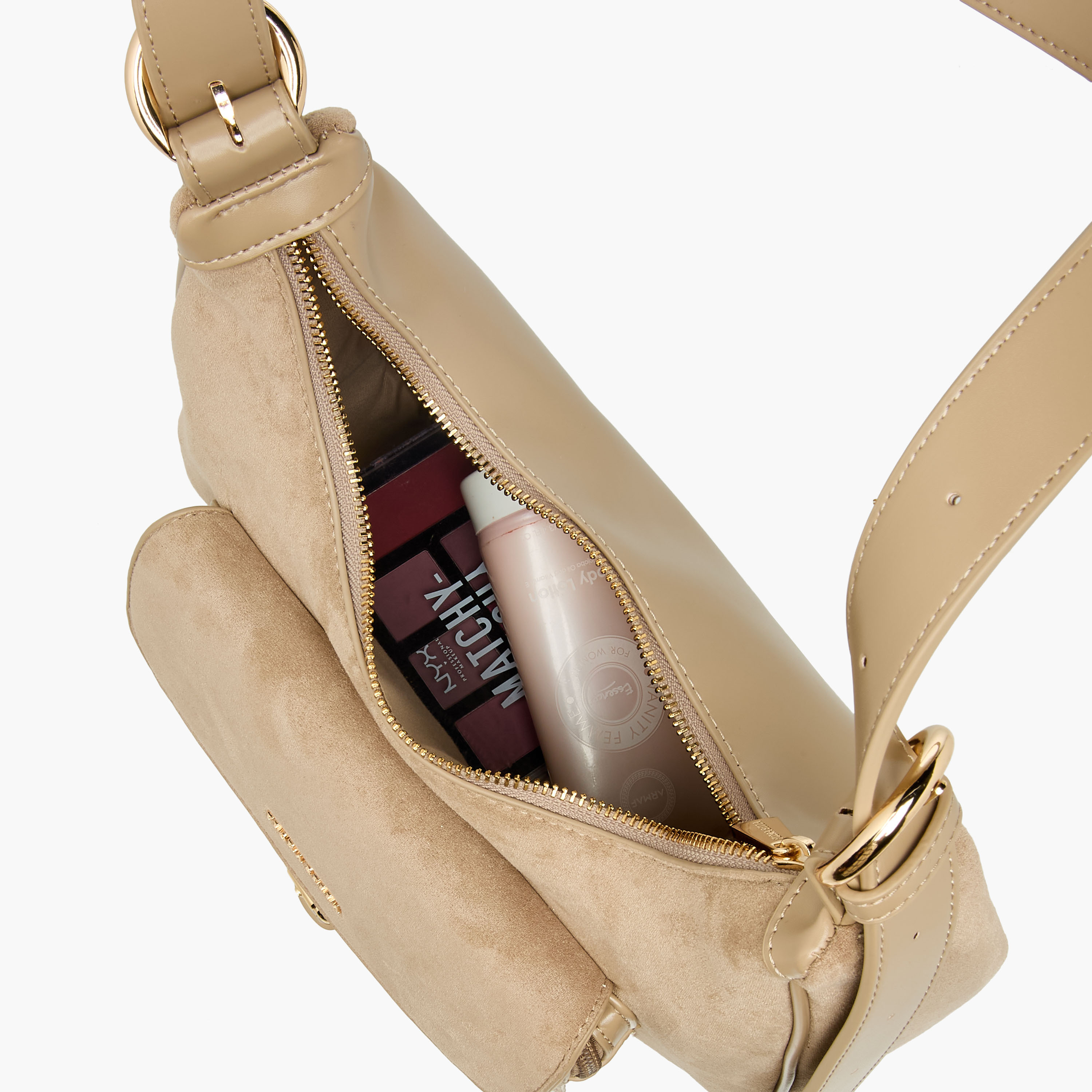 شنطة كتف سادة بحزام قابل للتعديل من فلورا بيلا-women-bagsandwallets-handbags-image-7