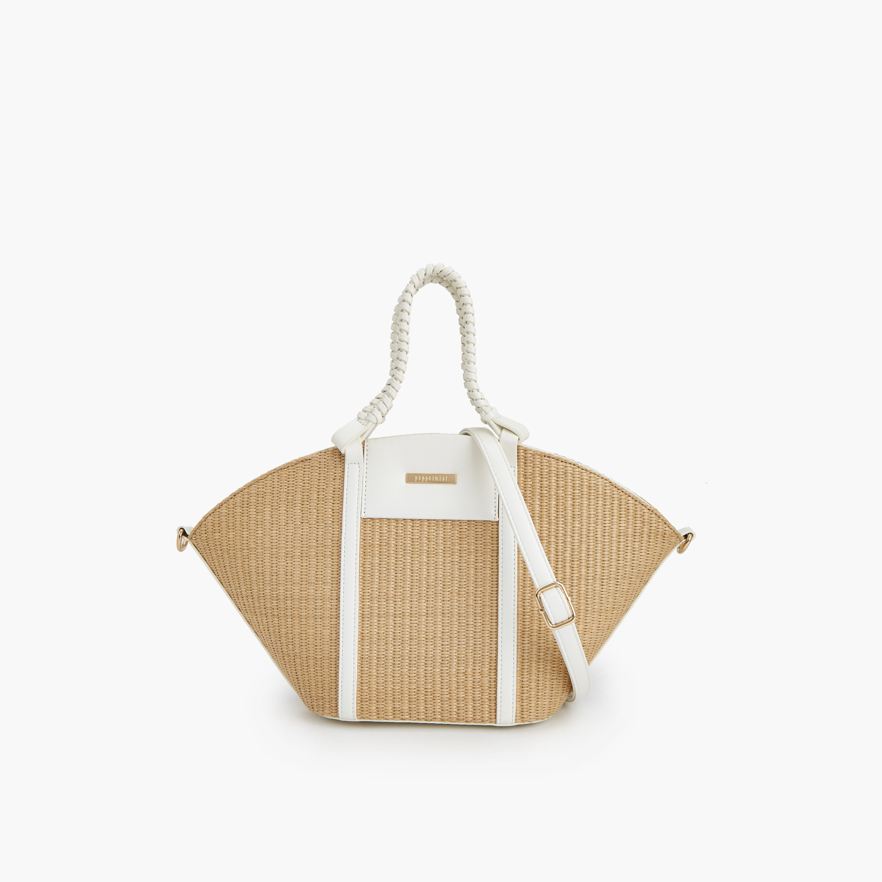 شنطة توتي بارزة الملمس بمقابض مزدوجة من بيبرمينت-women-bagsandwallets-handbags-image-1