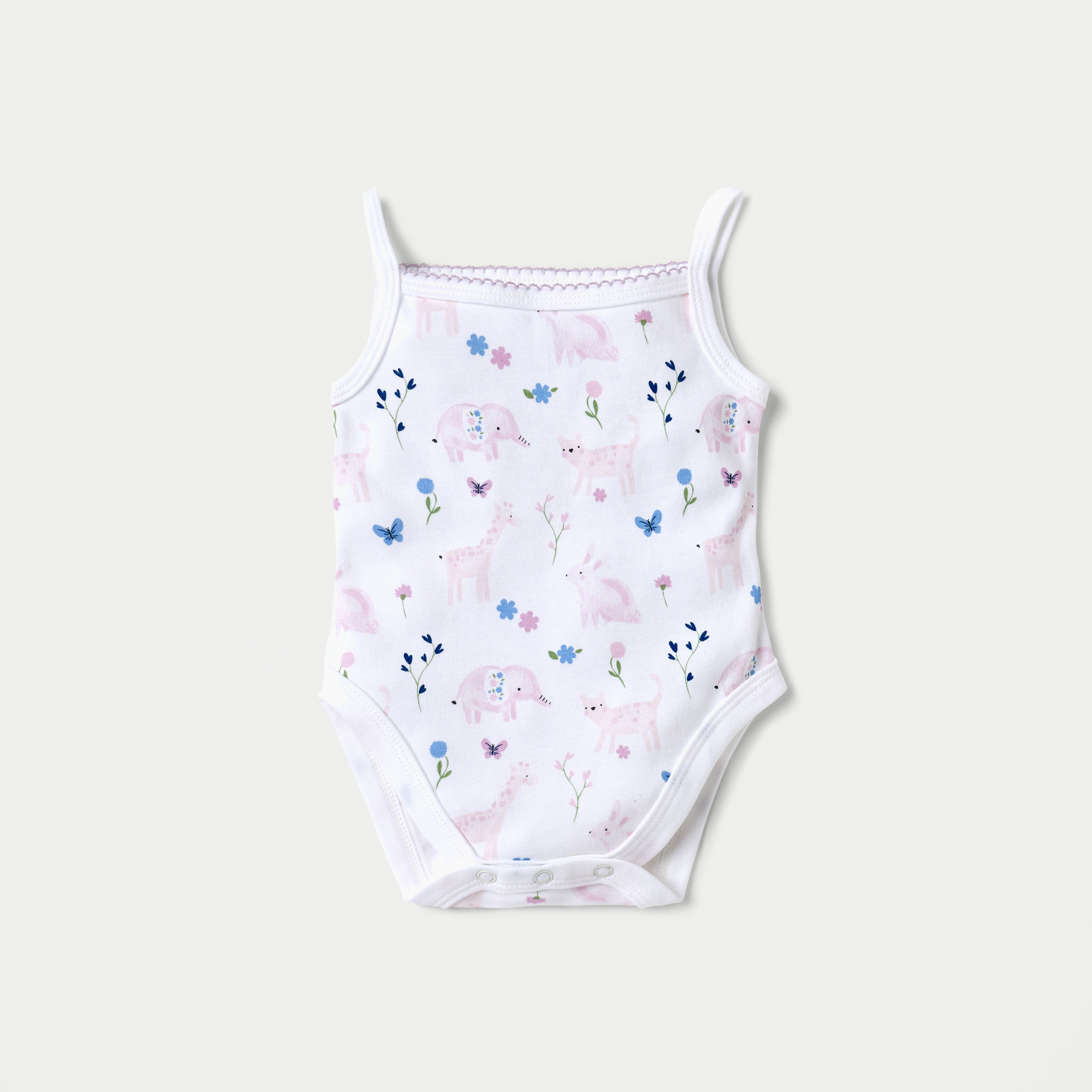 Juniors All-Over Print Sleeveless Bodysuit with Snap Button Closure-baby-girls-clothing-bodysuits-image-1