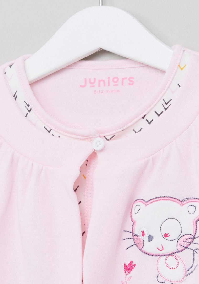 Juniors Printed Long Sleeves Sleepsuit-Sleepsuits-image-1