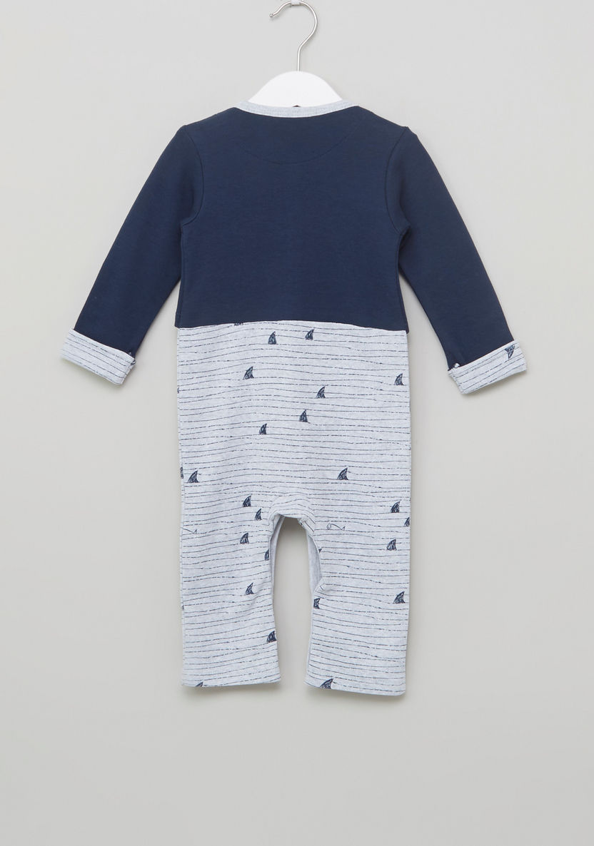 Juniors Printed Mock Jacket Sleepsuit-Sleepsuits-image-2