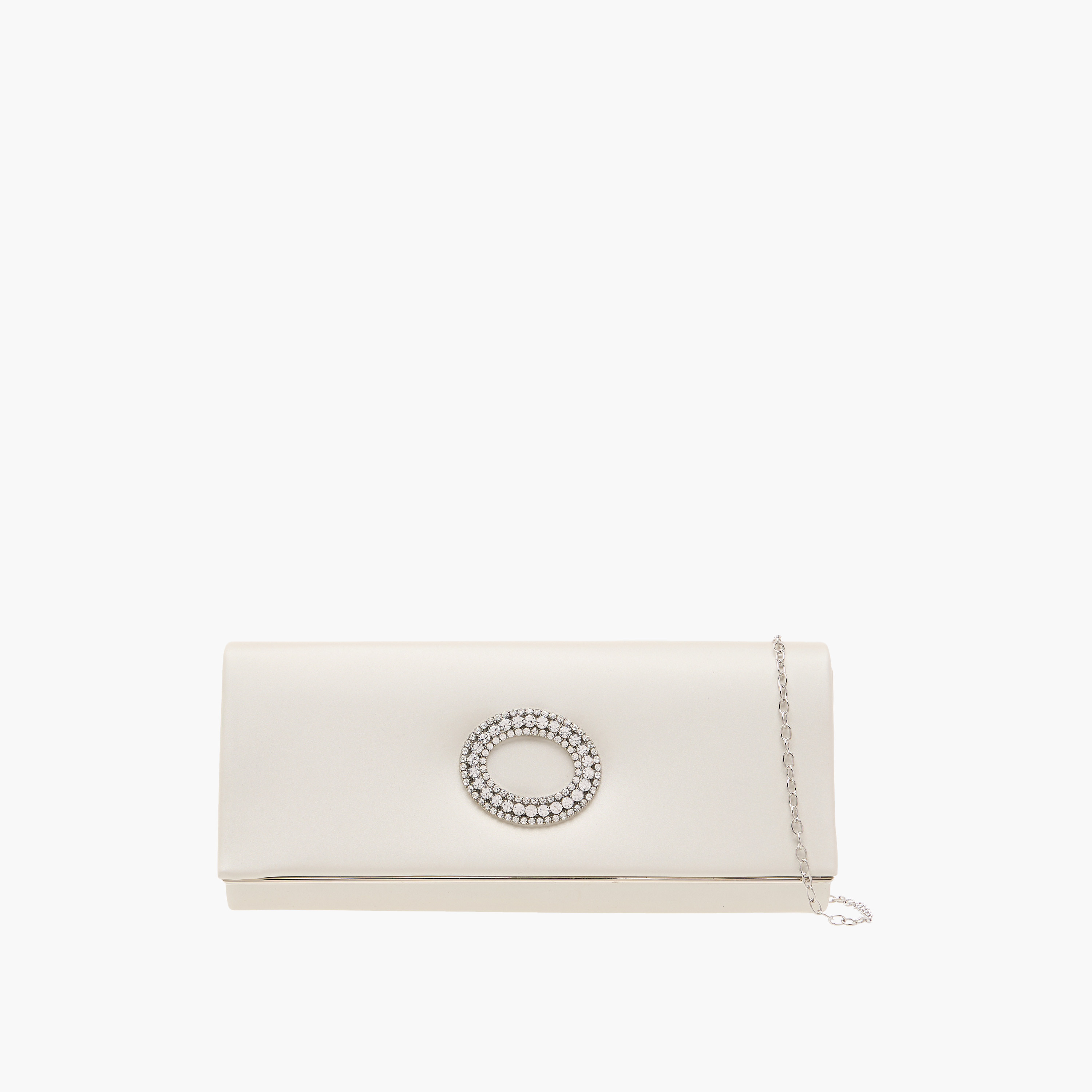 شنطة كلاتش مزينة بزر إغلاق وحزام سلسلة من فلورا بيلا-women-bagsandwallets-handbags-image-1