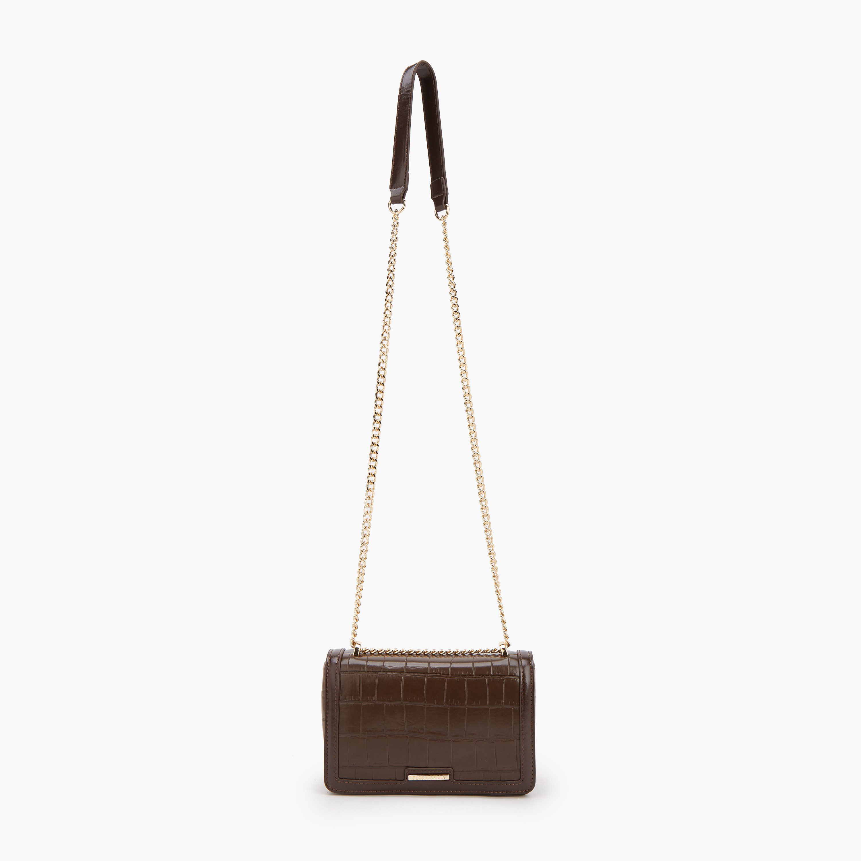 Flora Bella Textured Crossbody Bag with Chain Strap-women-bagsandwallets-handbags-image-2