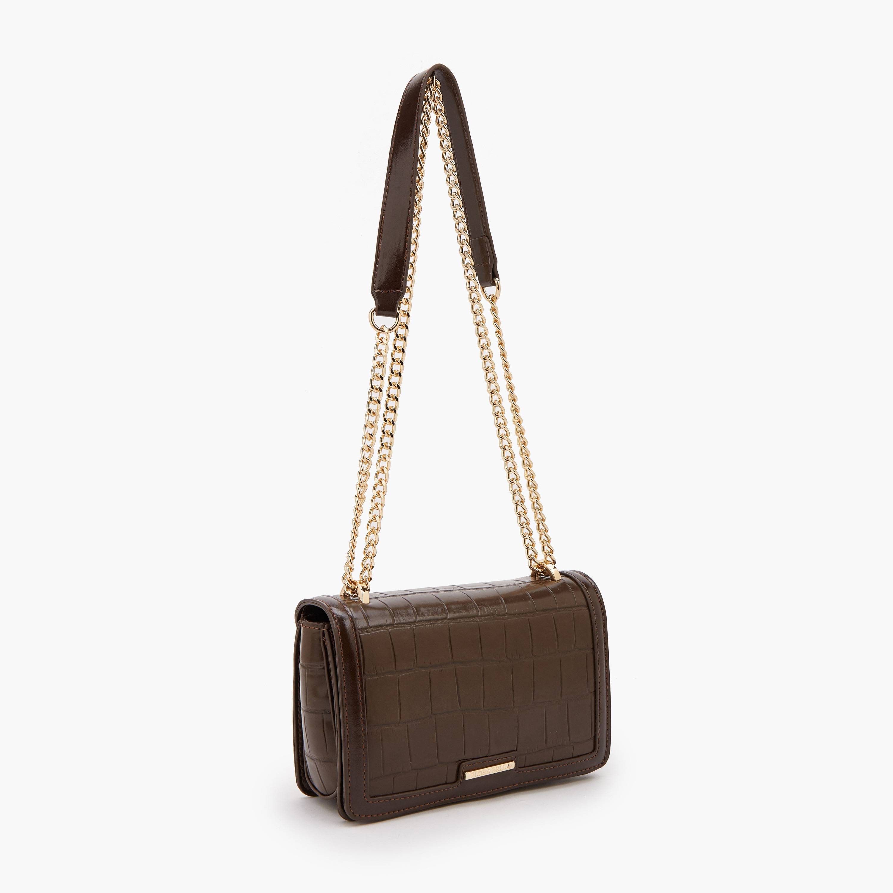 Flora Bella Textured Crossbody Bag with Chain Strap-women-bagsandwallets-handbags-image-3